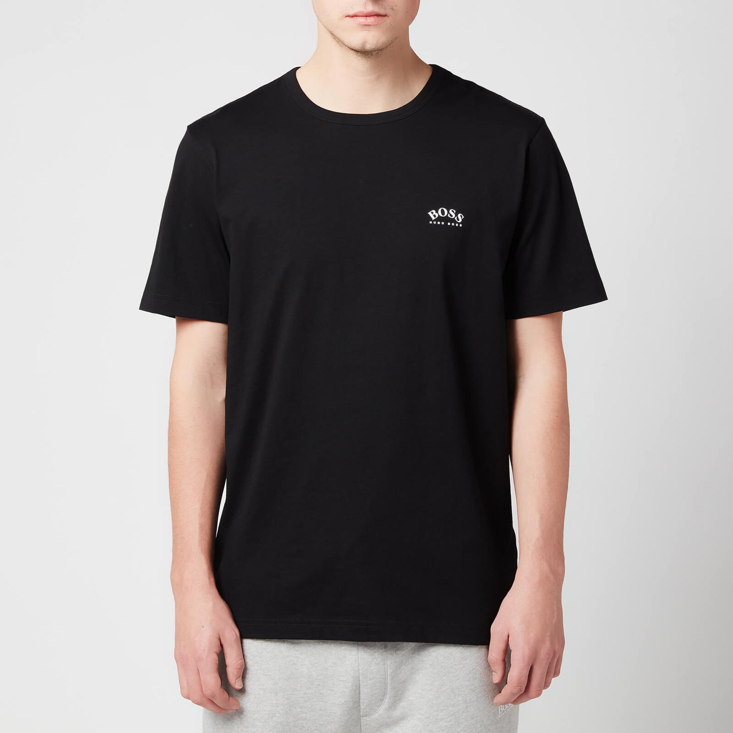 BOSS Athleisure Men's Curved Logo T-Shirt - Black