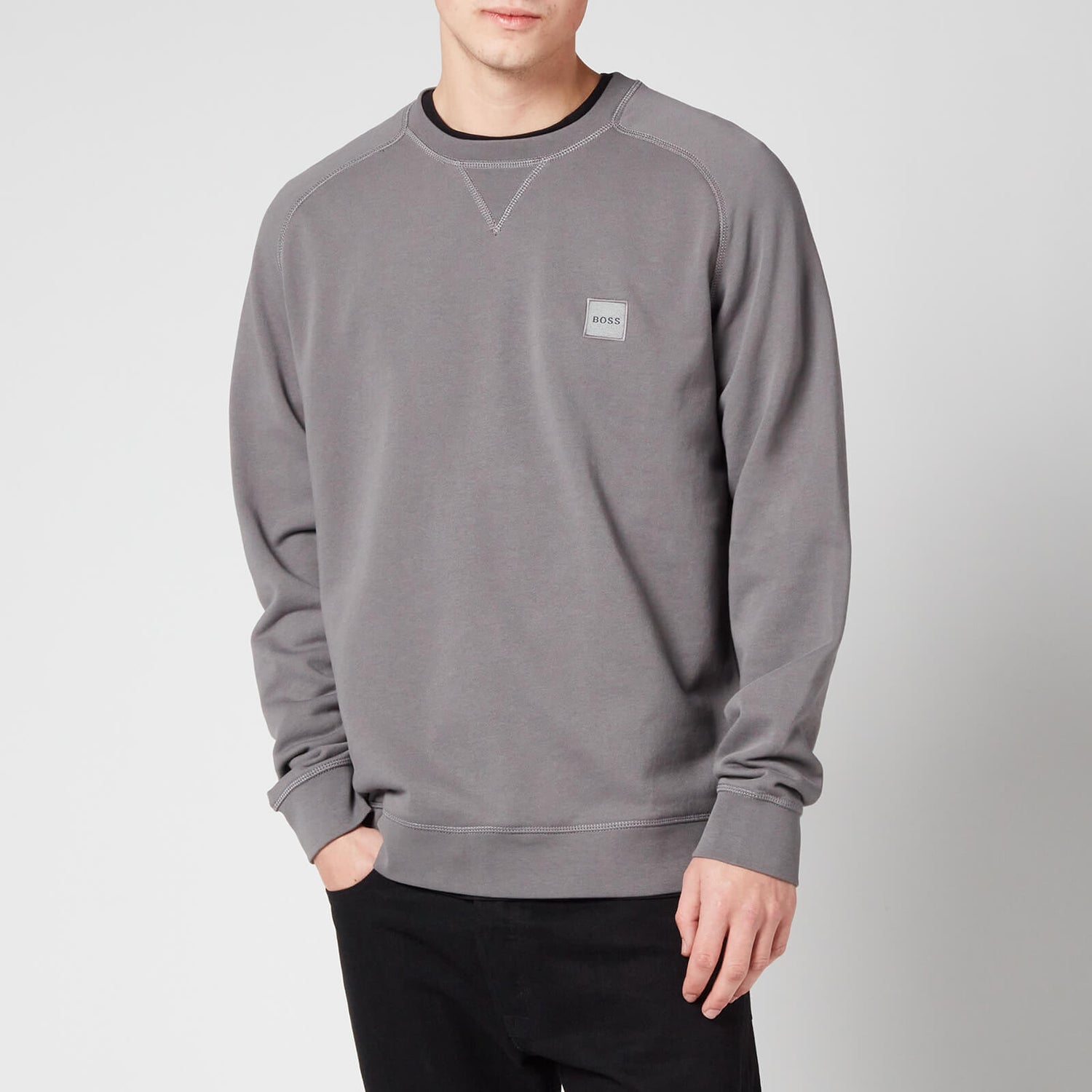 BOSS Casual Men's Westart Crewneck Sweatshirt - Dark Grey