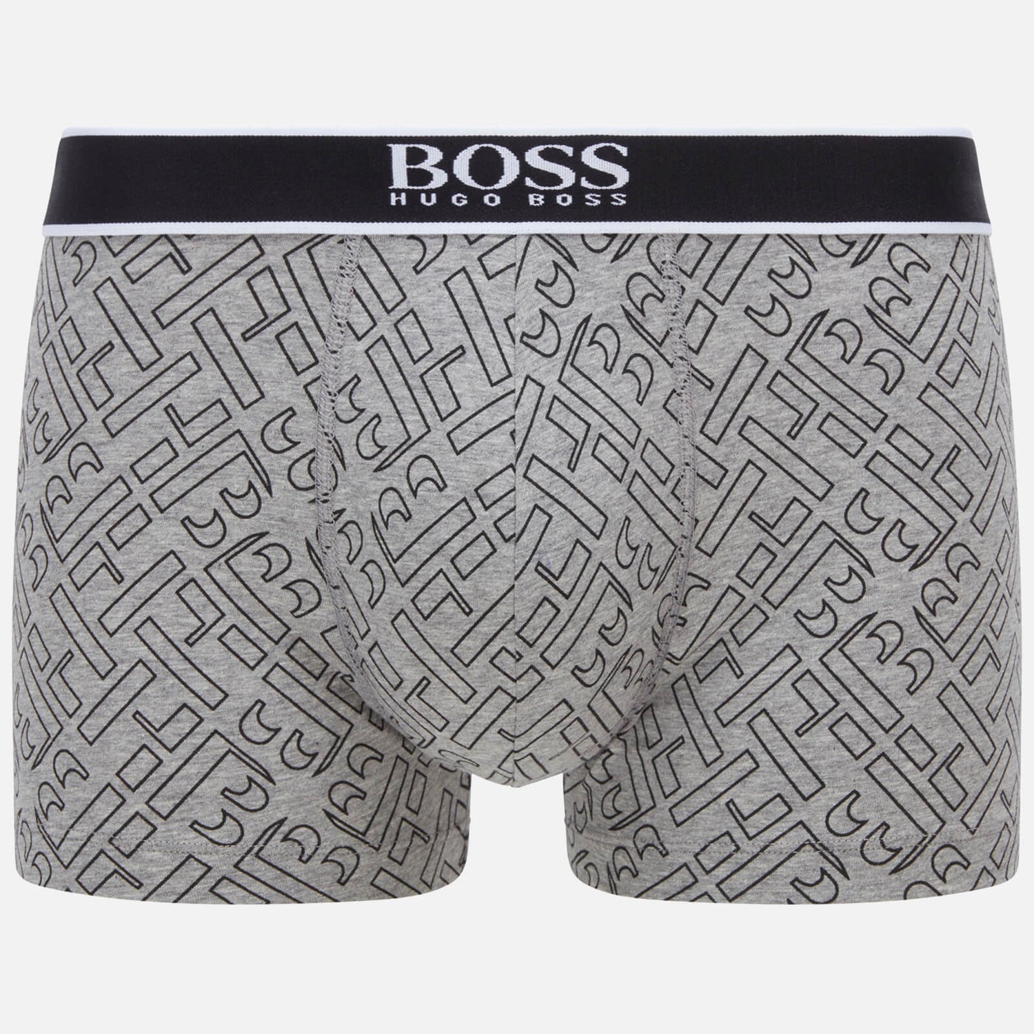BOSS Bodywear Men's Print 24 Trunk Boxer Shorts - Medium Grey - S