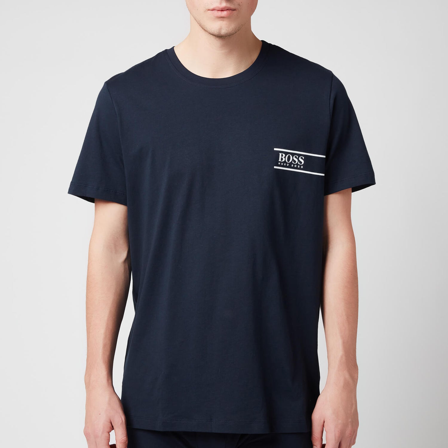 BOSS Bodywear Men's Relaxed Fit Chest Logo T-Shirt - Dark Blue