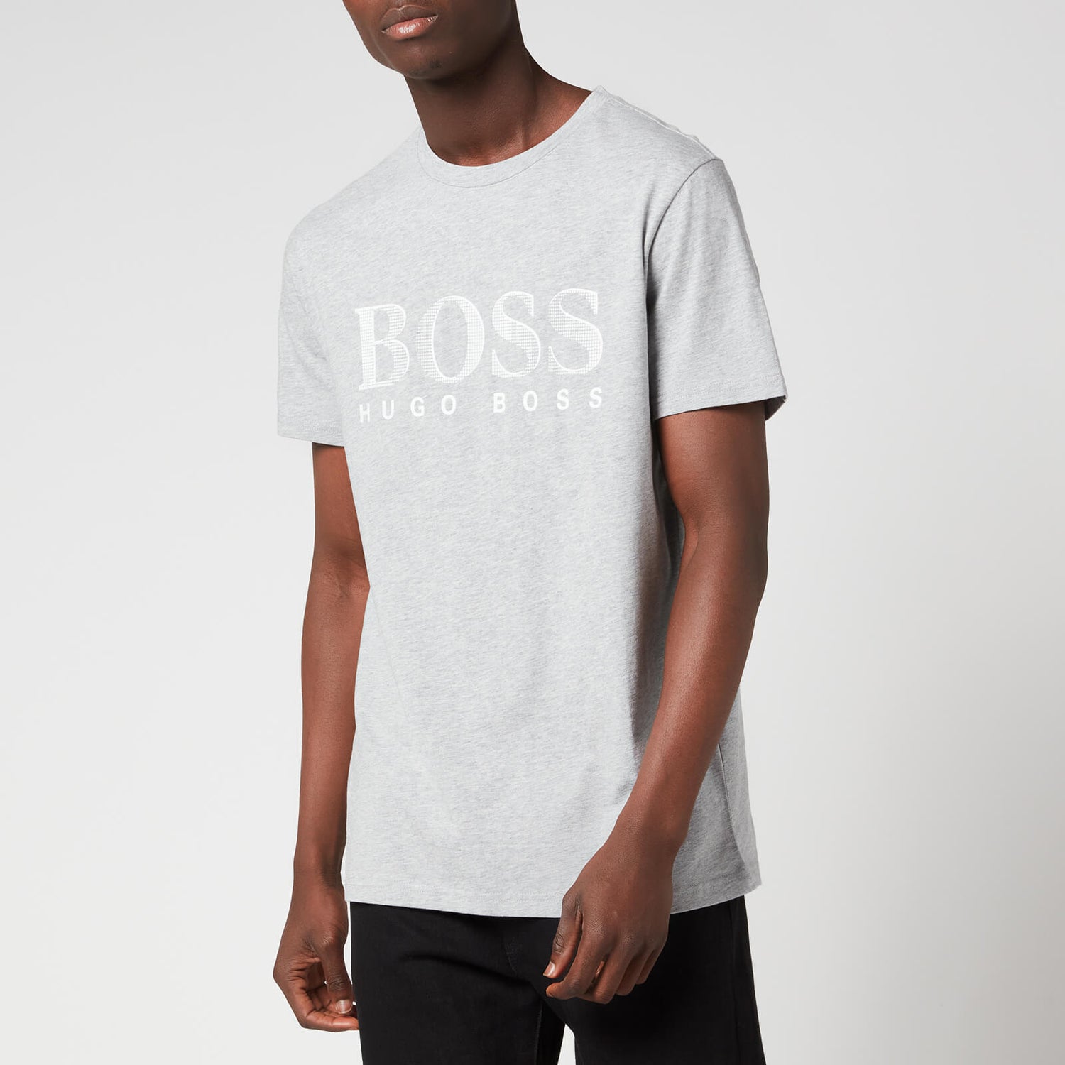 BOSS Bodywear Men's Relaxed Fit Upf 50+ T-Shirt - Silver