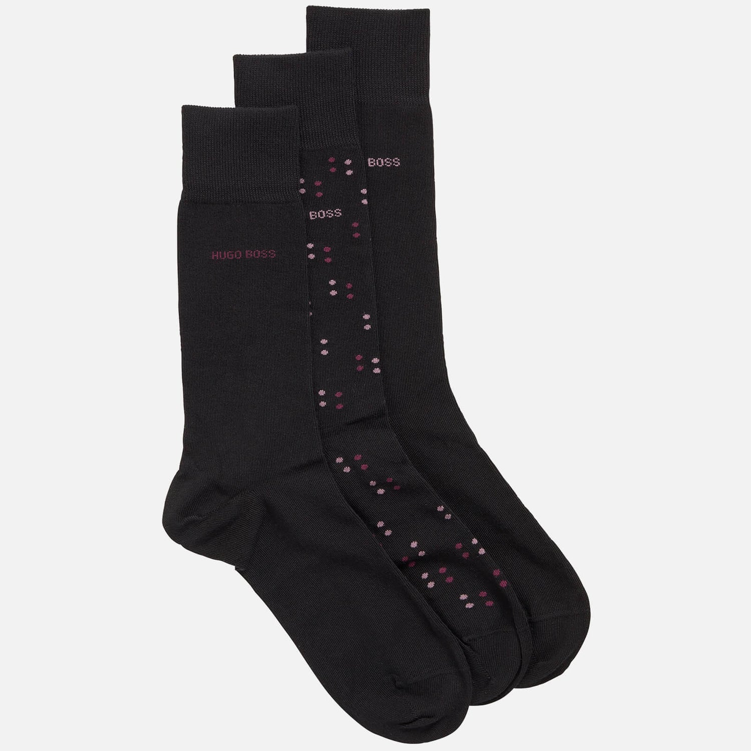 BOSS Bodywear Men's 3-Pack Gift Box Socks - Black