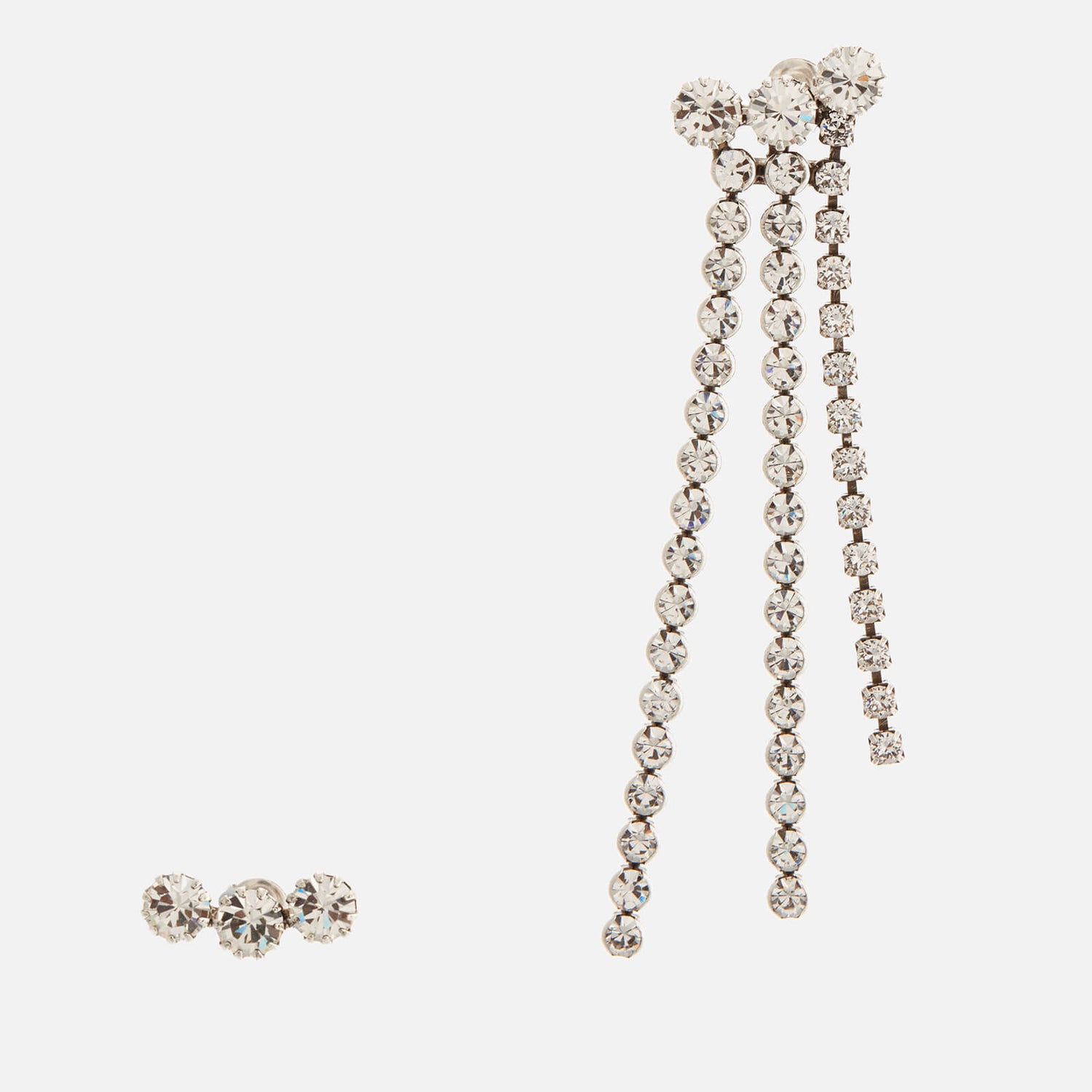 Isabel Marant Women's Mismatched Crystal Earrings - Silver