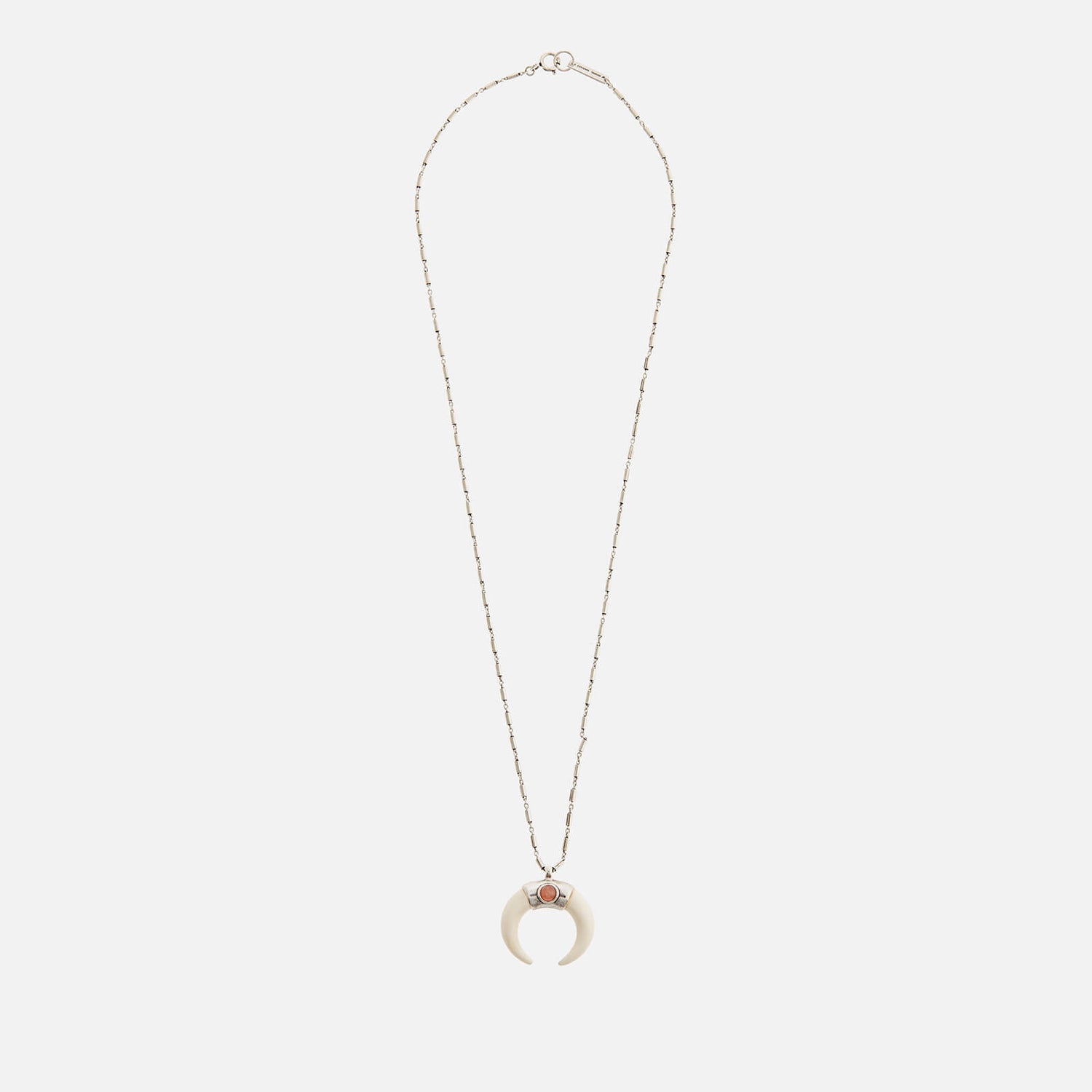 Isabel Marant Women's Horn Pendant Necklace - PINK/Silver