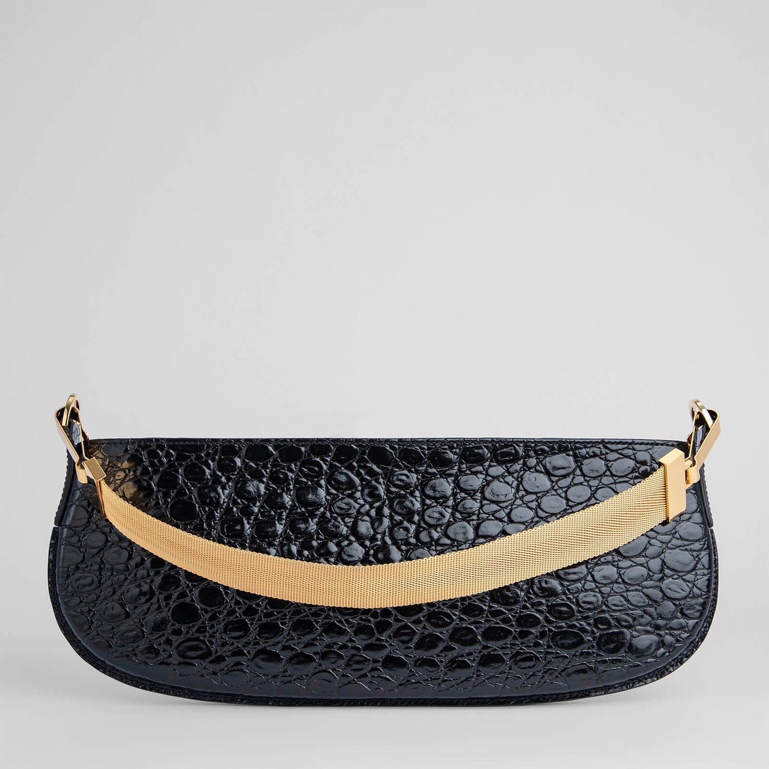 BY FAR Women's Beverly Croco Leather Bag - Black