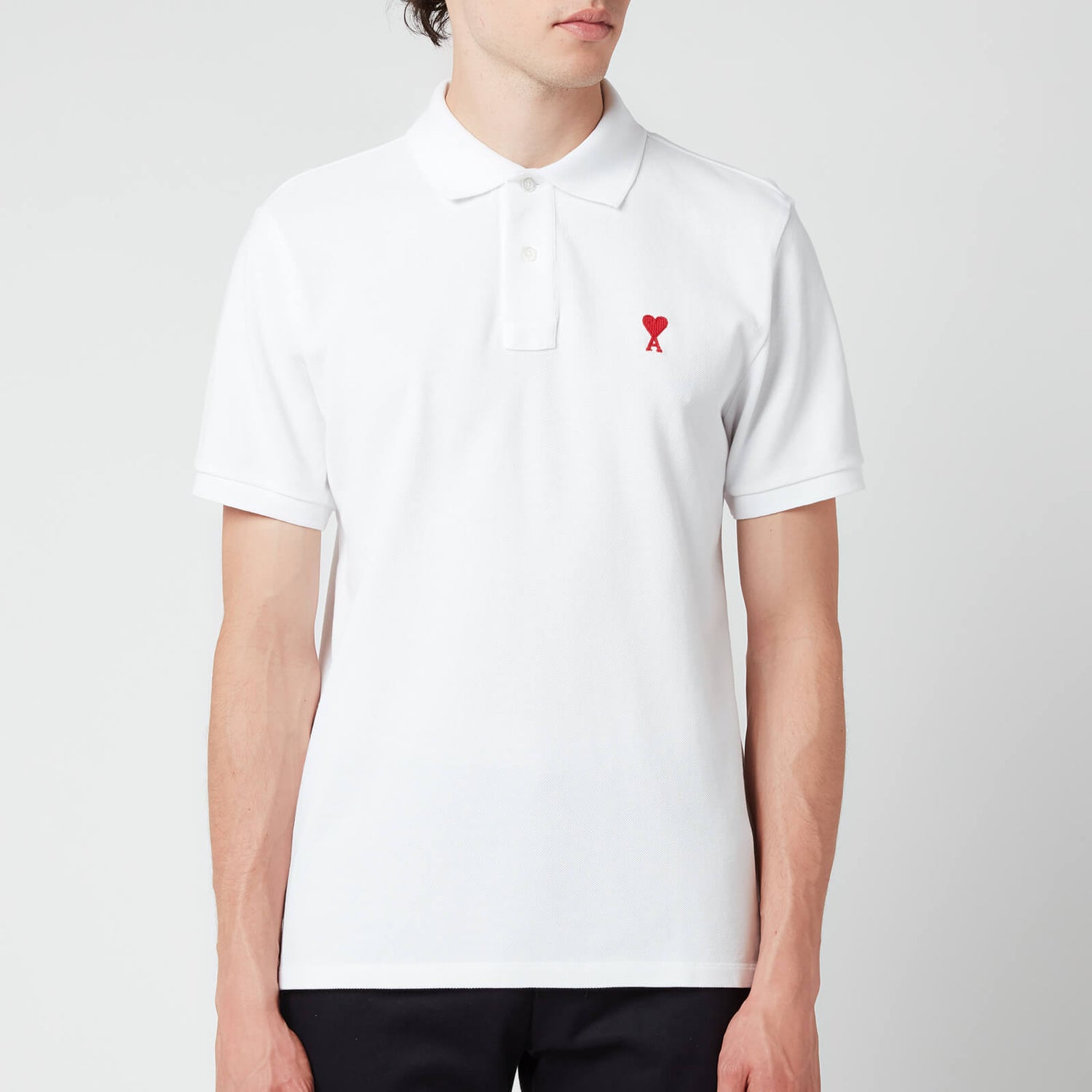 AMI Men's De Coeur Polo Shirt - White