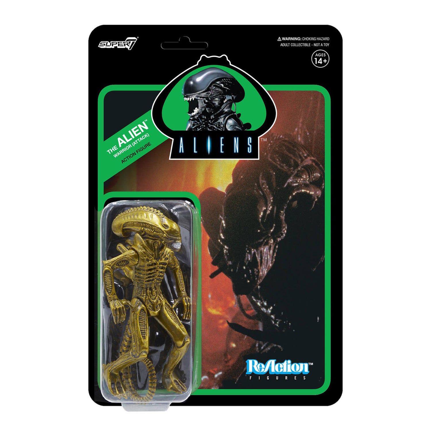 Super7 Aliens Figurine articulée - Guerrier (Attaque)