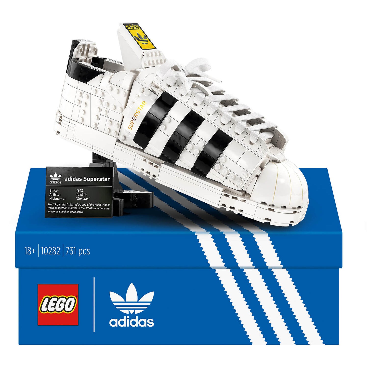 LEGO 10282 adidas Originals Superstar, Set de Adultos Maqueta de Zapatillas, Coleccionables para Exponer Toys | Zavvi España