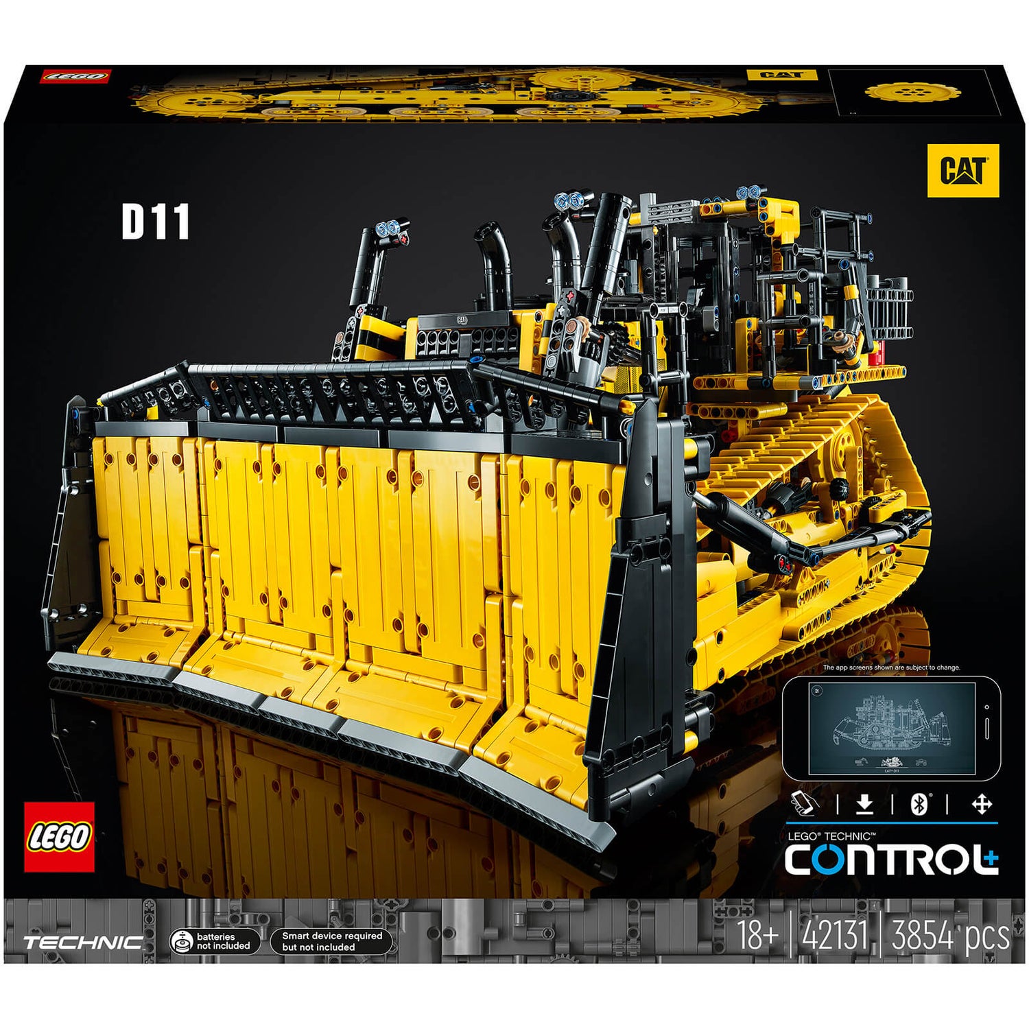 LEGO Technic: App-Controlled Cat D11 Bulldozer Set (42131) Toys Zavvi UK