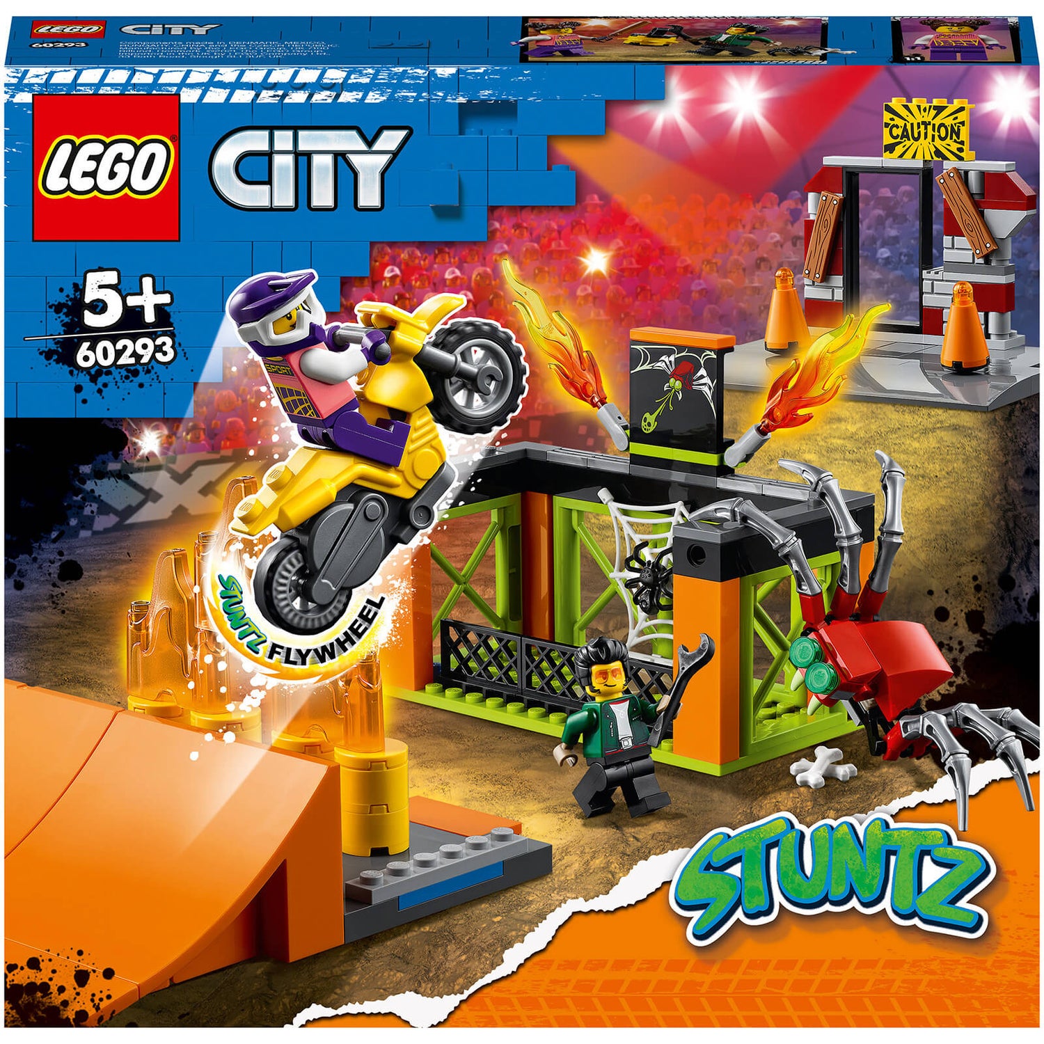 LEGO City: L’Aire d’Entraînement des Cascadeurs, Jouet pour Enfants, Rampe Moto(60293)