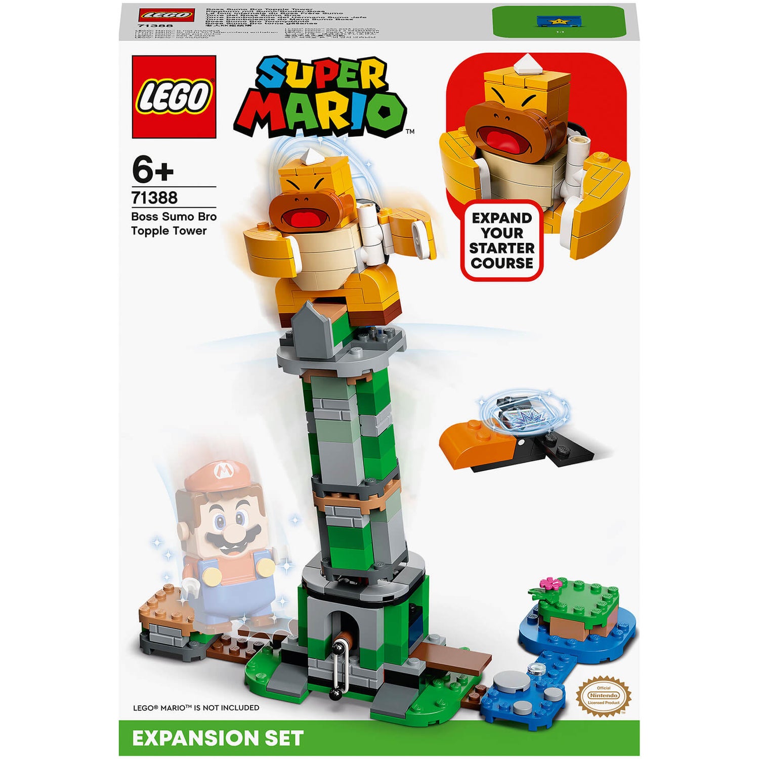 LEGO Super Mario Extension La Tour Infernale du Boss Frère Sumo, Cadeau de Noël(71388)