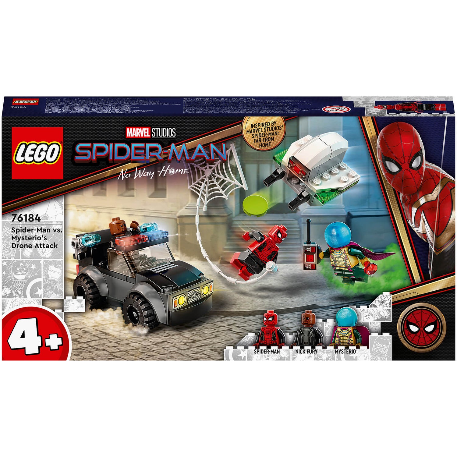 LEGO Marvel L’Attaque du Drone : Spider-Man Contre Mystério, Jeu de Construction(76184)