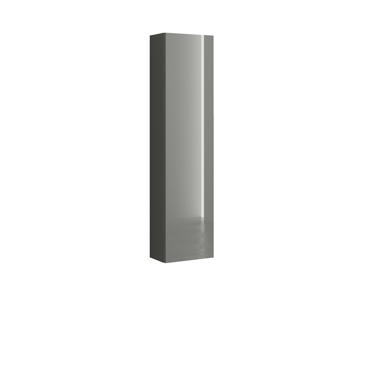 House Beautiful ele-ment(s) Tall Wall Mounted Storage Unit - Gloss Grey