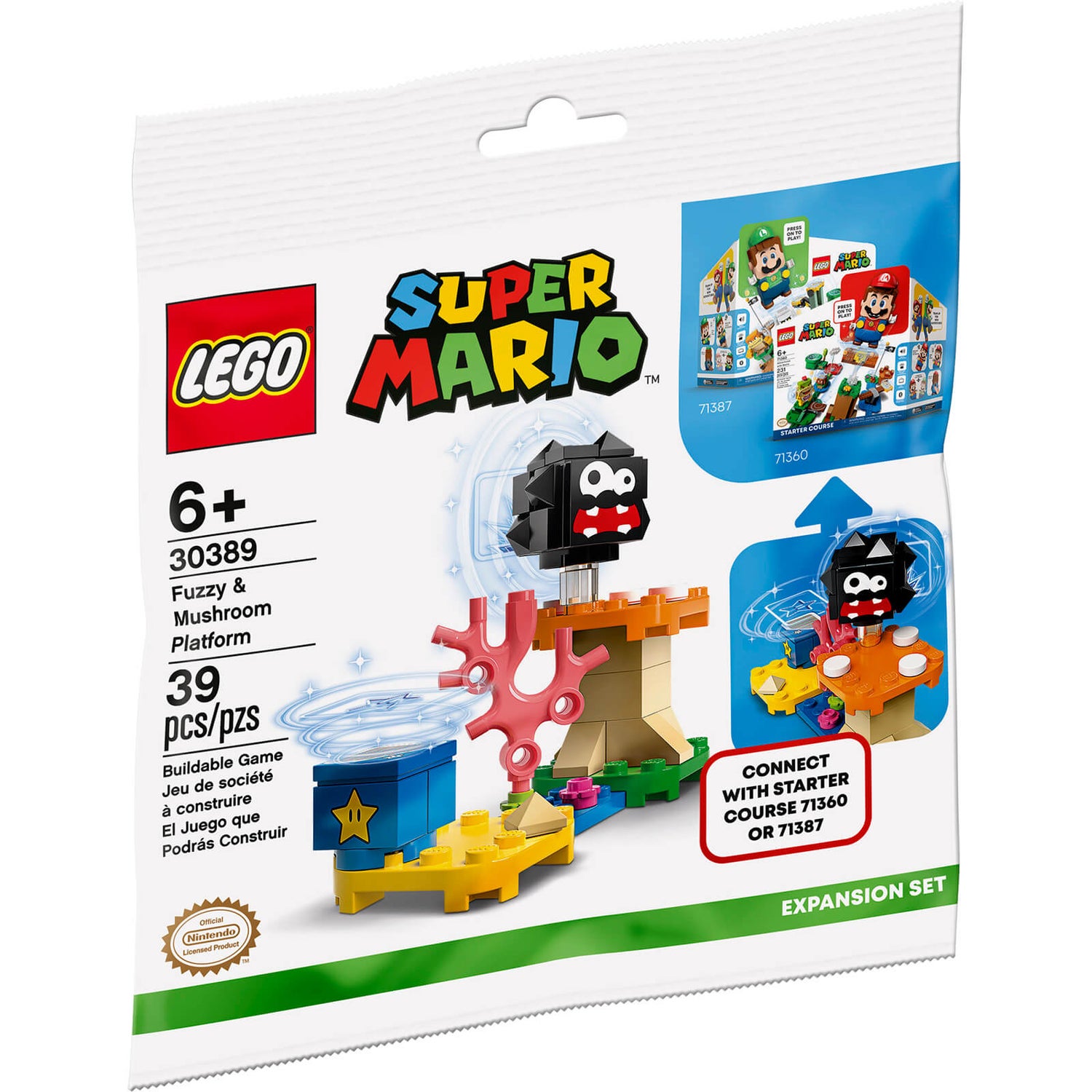 LEGO Super Mario: Fuzzy & Mushroom Platform Expansion Set (30389)