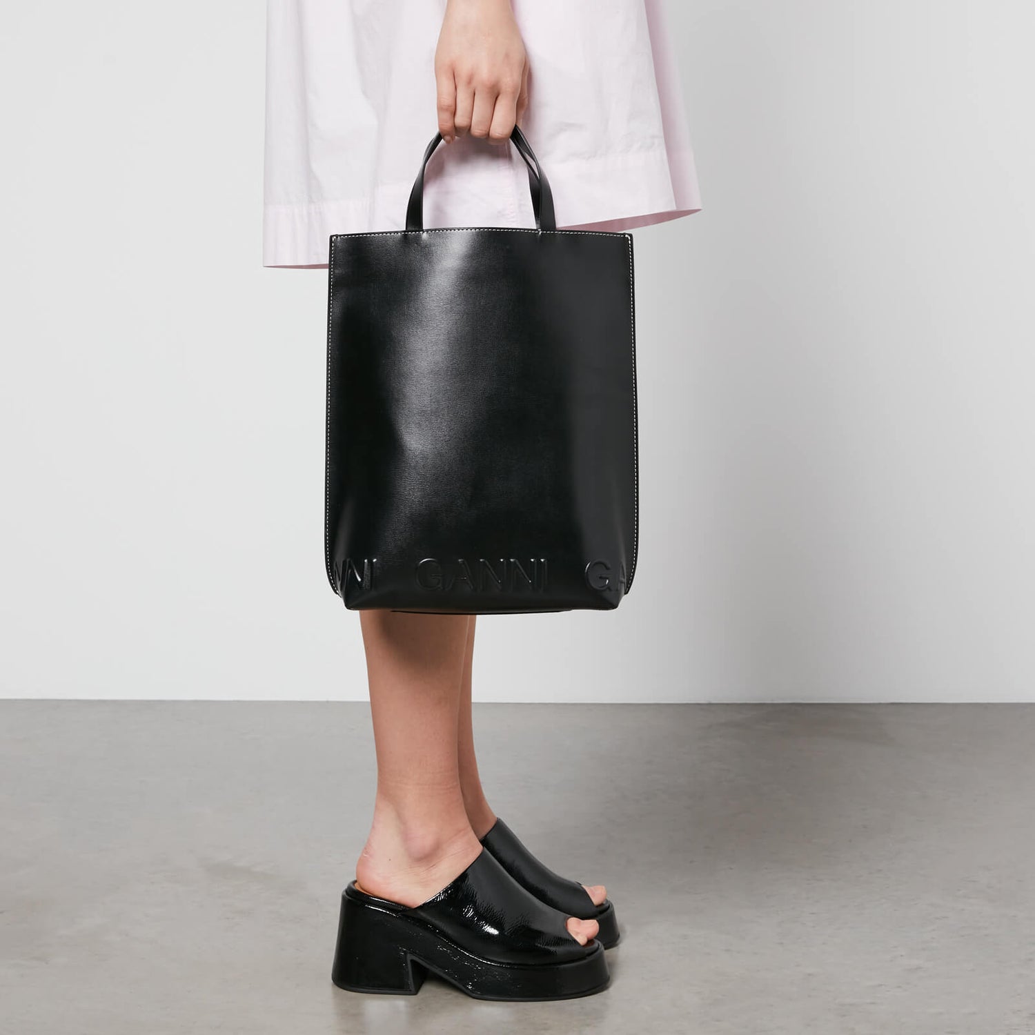 Ganni Women's Banner Medium Tote Bag - Black 0