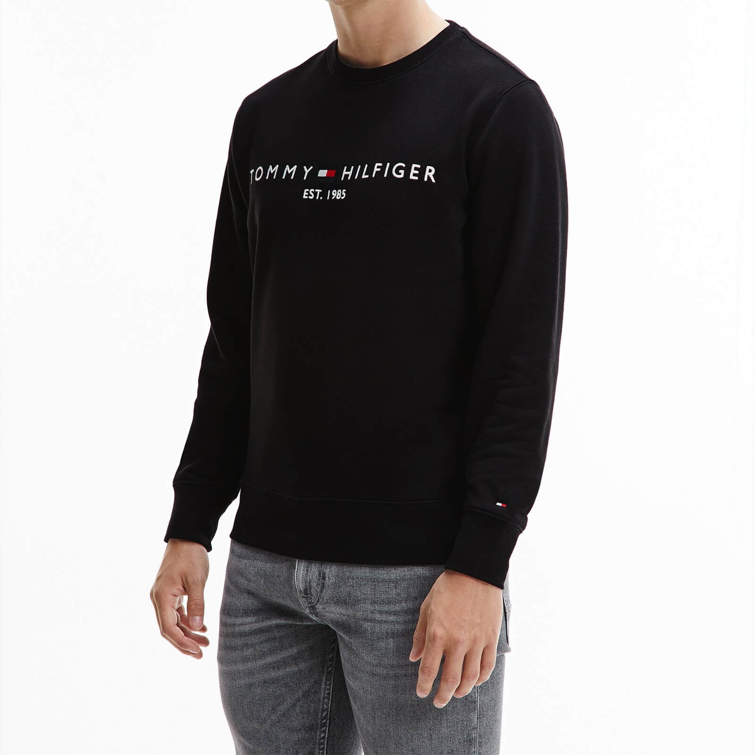 Tommy Hilfiger Men's Chest Logo Sweatshirt - Black - S