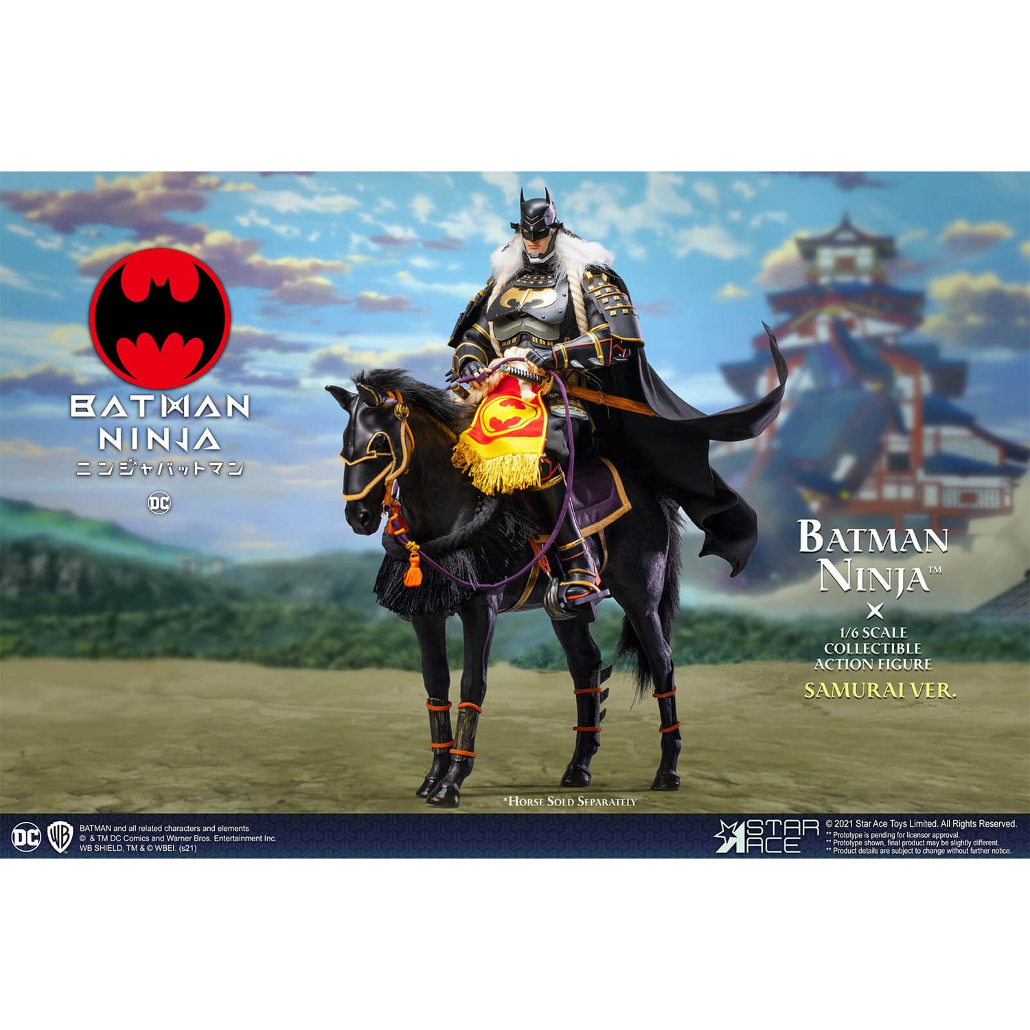 Star Ace Batman Ninja My Favourite Movie 1/6 Scale Collectible Action Figure - Batman (Samurai Version) With Horse