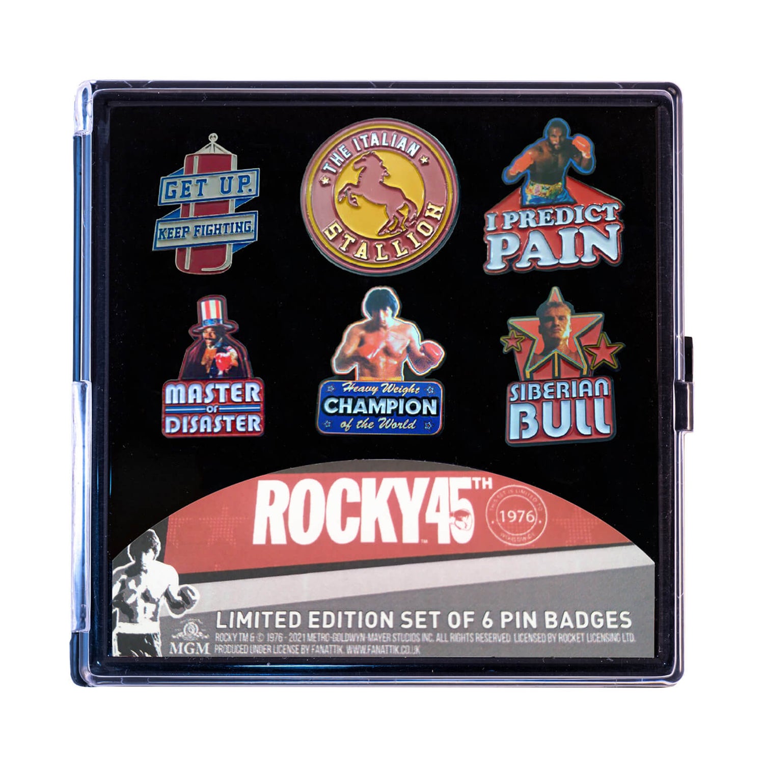 Rocky - 6 Pack Of Premium Limited Edition Pin Badges