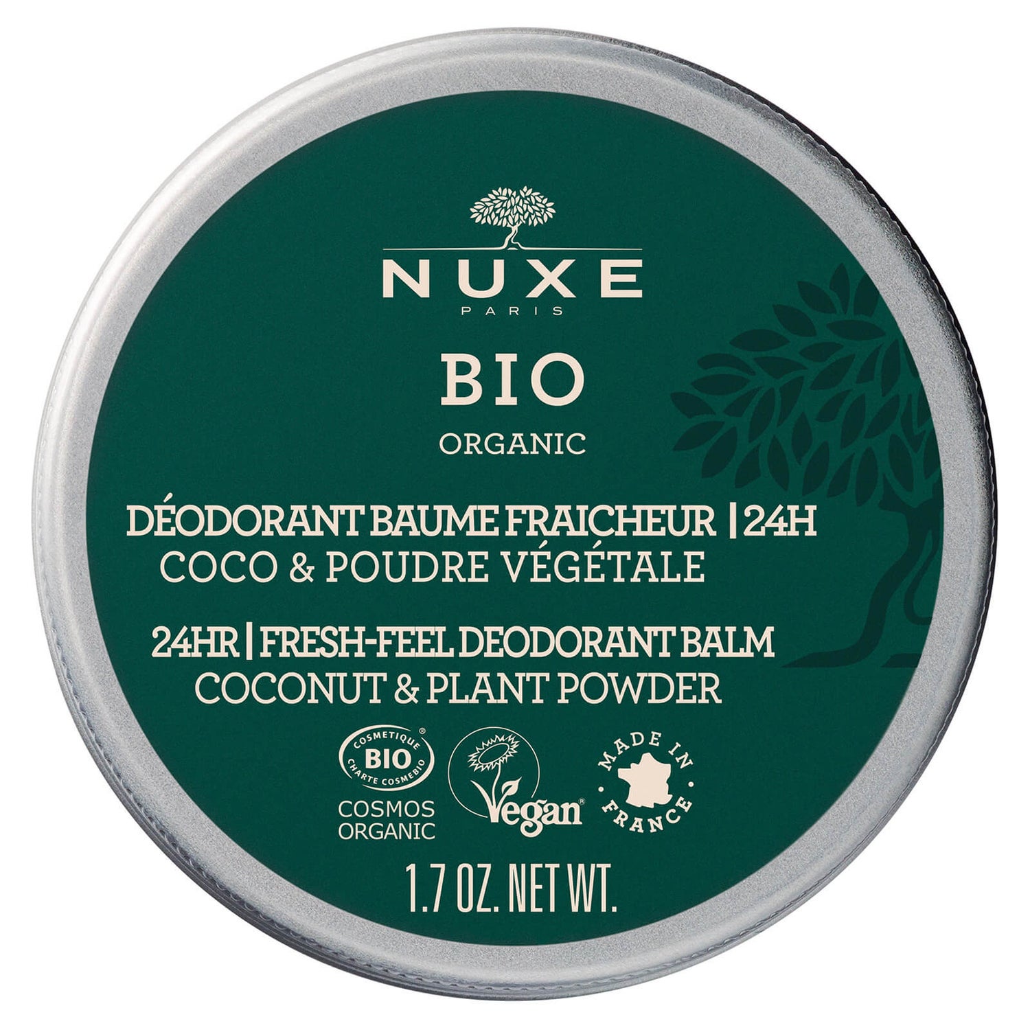 24H Fresh Balm Deodorant, NUXE Organic 50 gr