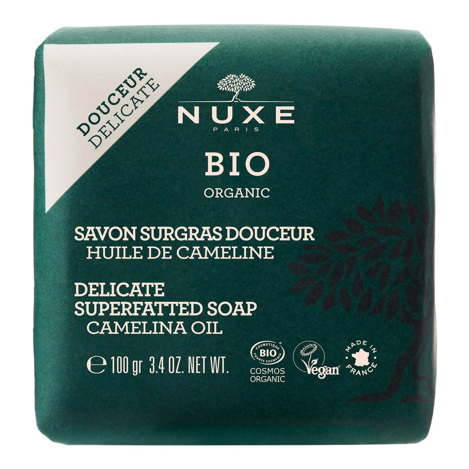 Delicated Superfatted Soap, NUXE Organic 100 g