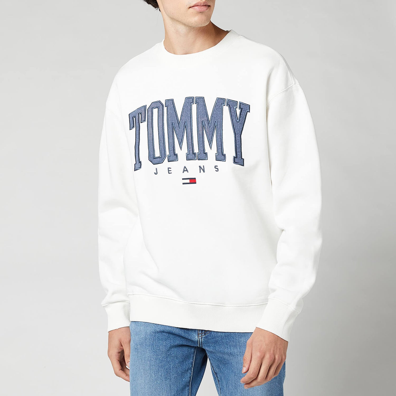 Tommy Jeans Men's Collegiate Crewneck Sweatshirt - Ivory Silk