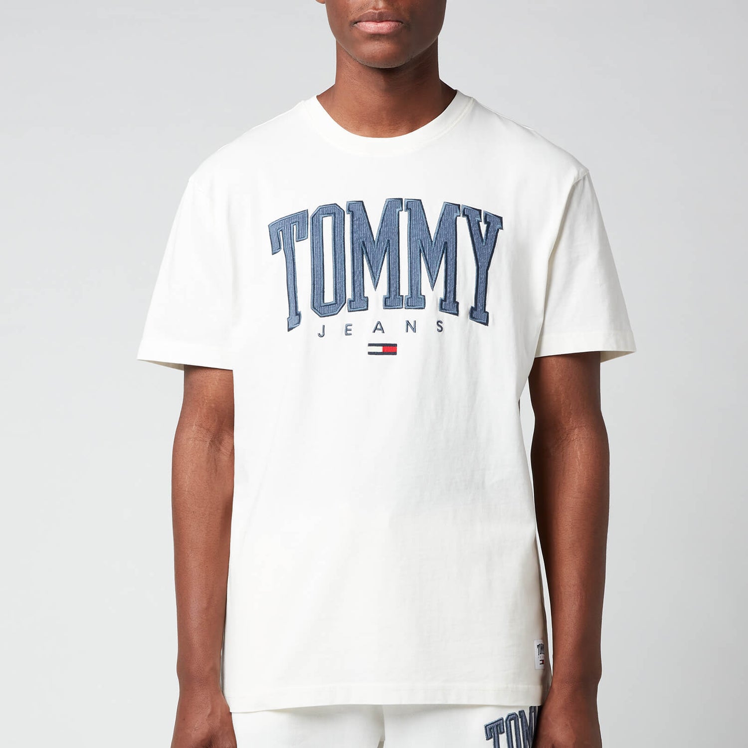 Tommy Jeans Men's Collegiate Crewneck T-Shirt - Ivory Silk