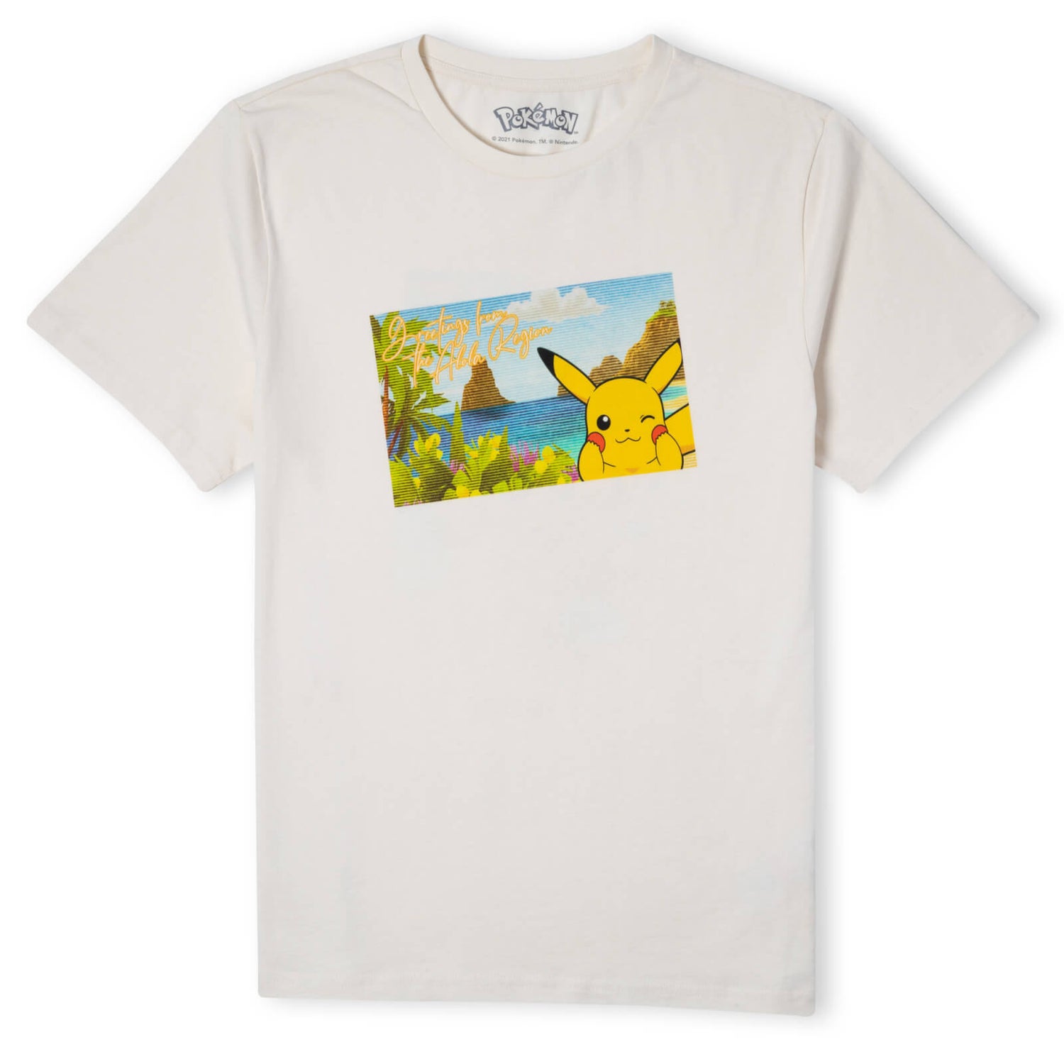 Pokémon Pikachu Exploring The Alola Region Unisex T-Shirt - Cream