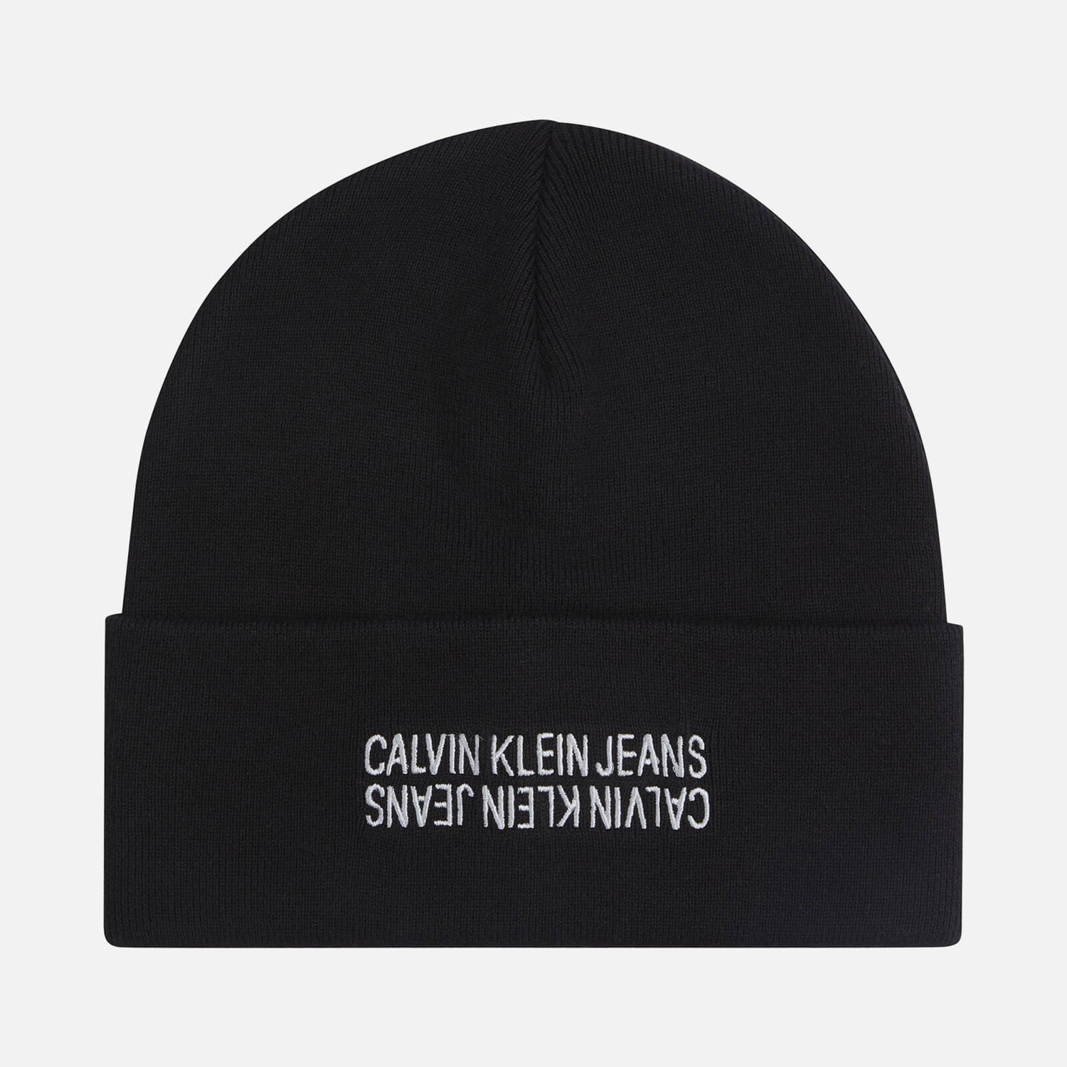 Calvin Klein Jeans Men's Mirror Logo Beanie - Black