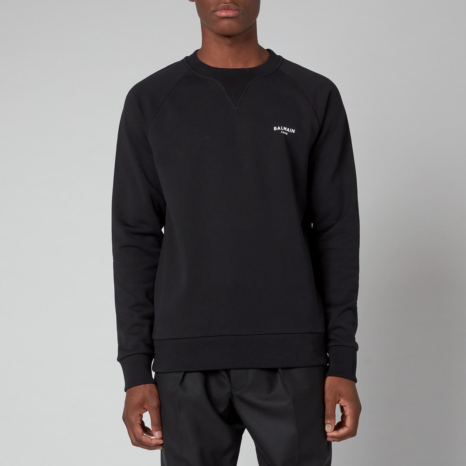 Balmain Men's Eco Design Flock Sweatshirt - Black/White