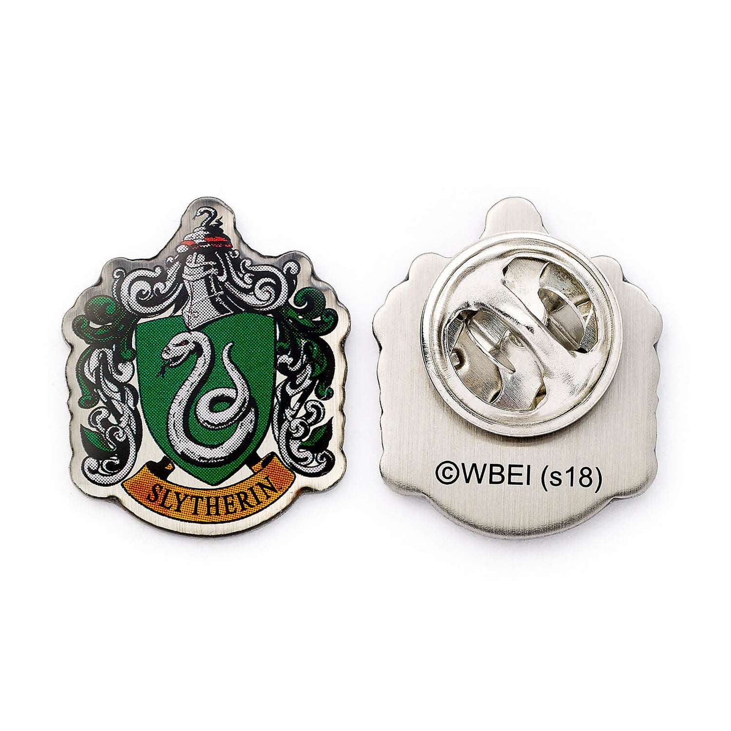 Harry Potter Slytherin Crest Pin Badge - Silver