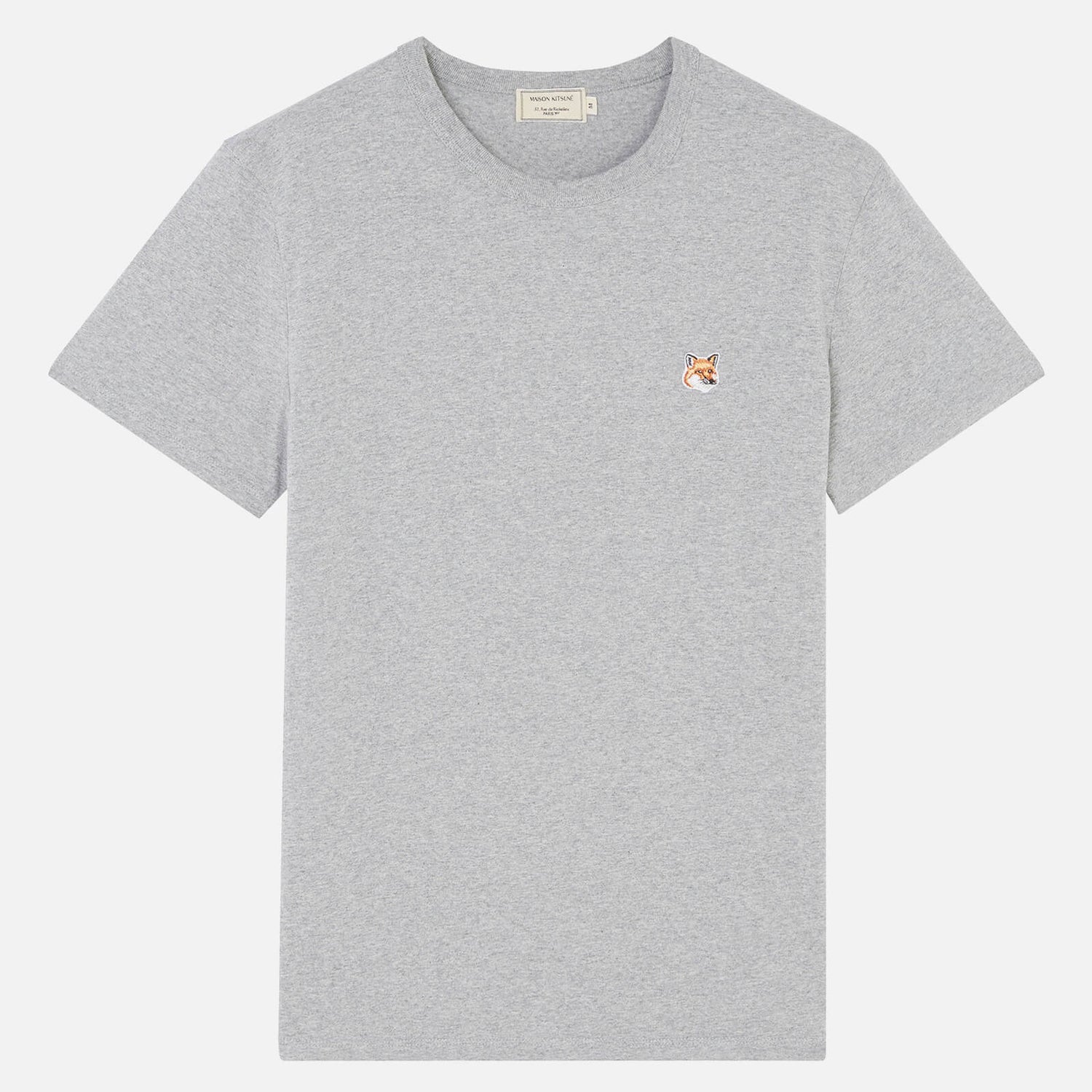 Maison Kitsuné Men's Fox Head Patch T-Shirt - Grey Melange - M