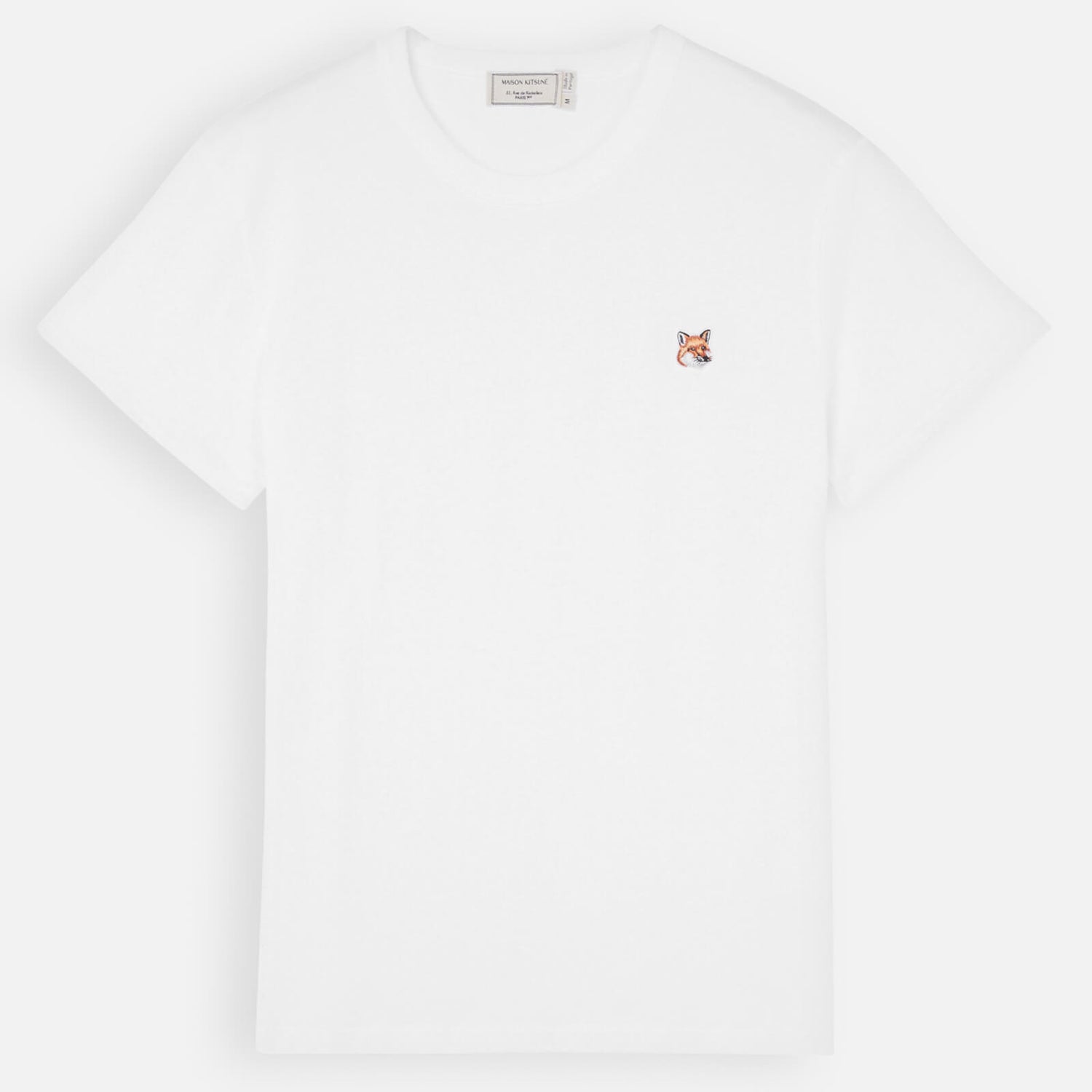 Maison Kitsuné Men's Fox Head Patch T-Shirt - White - S