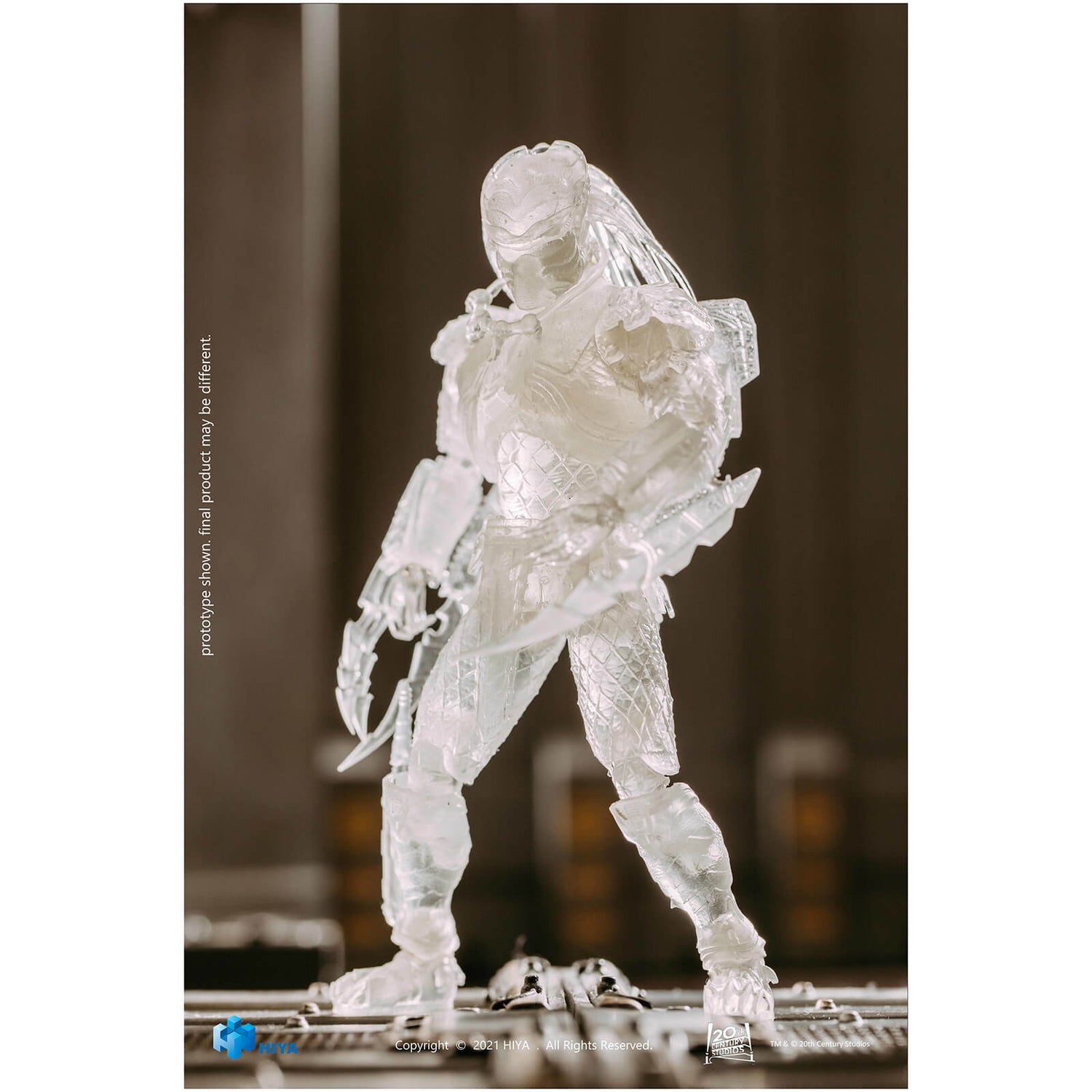 HIYA Toys Alien Vs. Predator Invisible Chopper Predator Mini-figurine exquise échelle 1/18