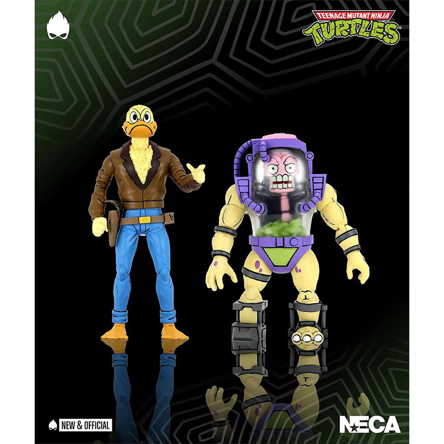 NECA Teenage Mutant Ninja Turtles Action Figure 2 Pack 1/10 Scale Ace Duck & Mutagen Man TMNT