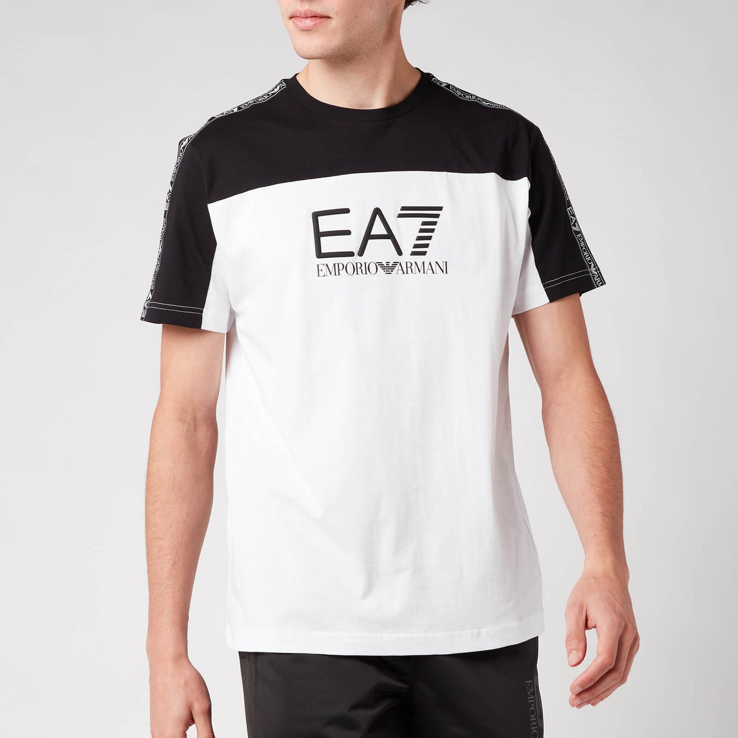 EA7 Men's Athletic Colour Block T-Shirt - White