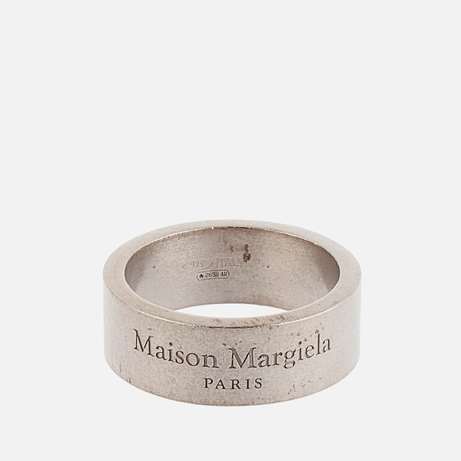 Maison Margiela Men's Branded Ring - Palladio Semi Polished