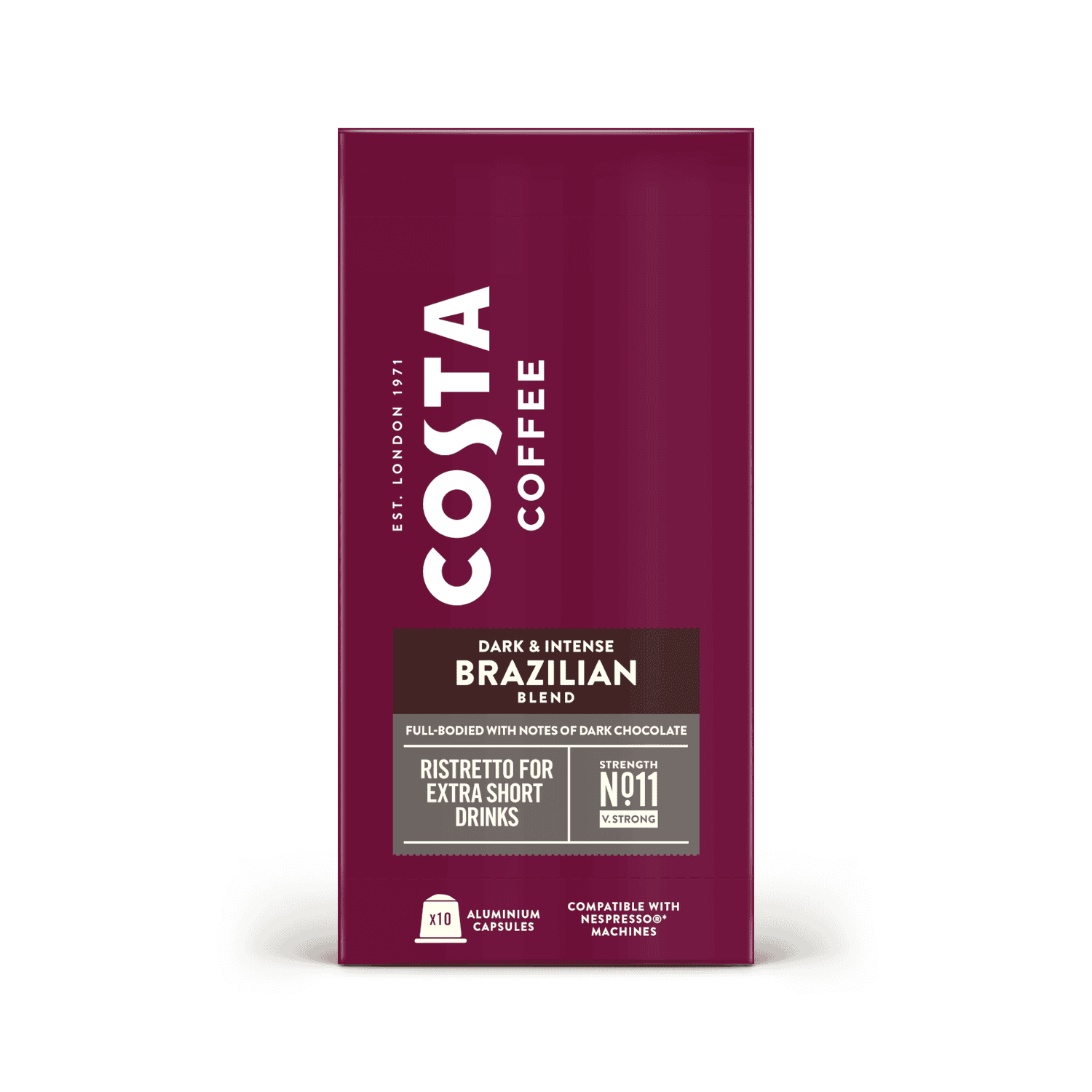 Costa Nespresso® Compatible Brazilian Blend Ristretto - 10 pods