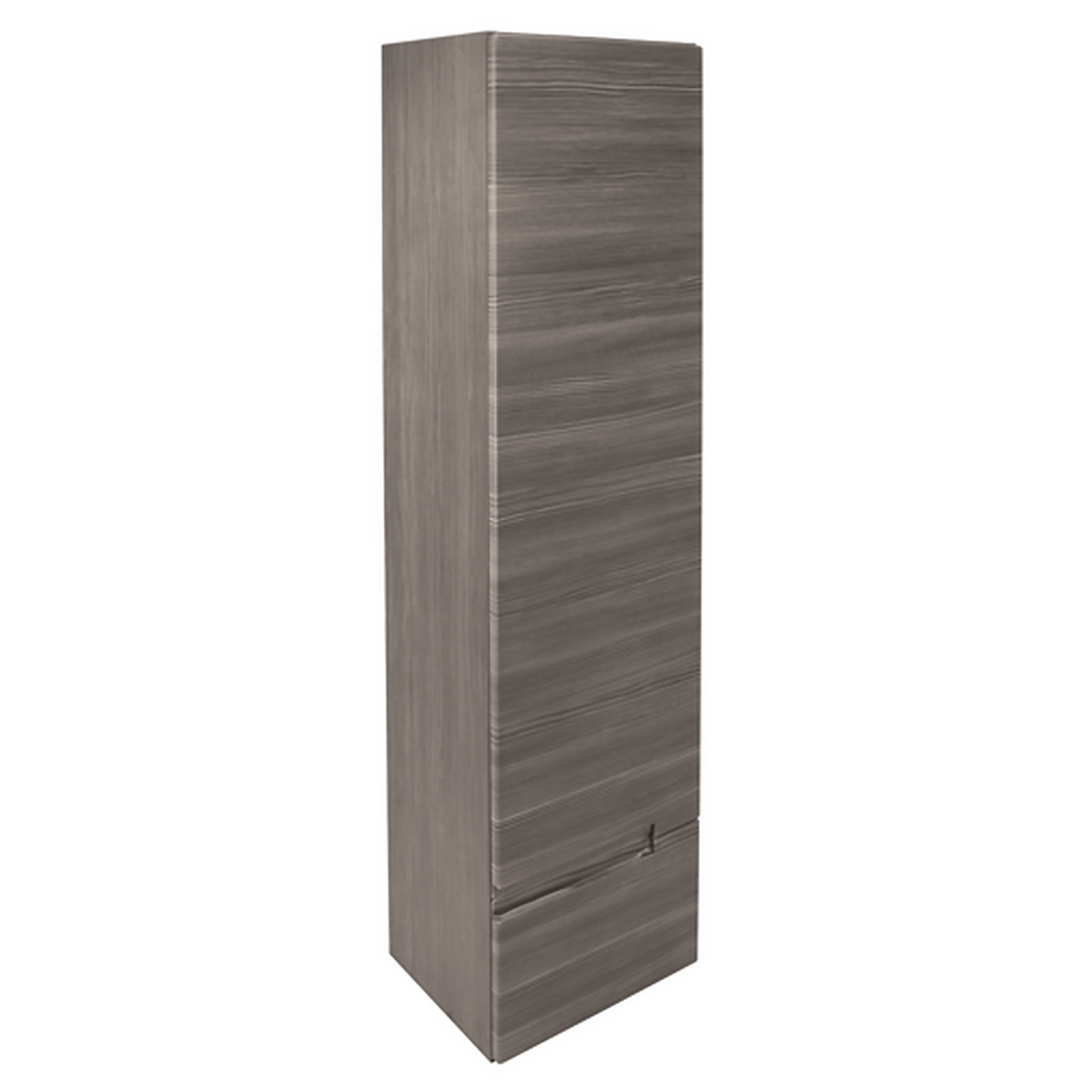 Vermont Tall Wall Mounted Storage Unit - Right Hand - Grey Avola
