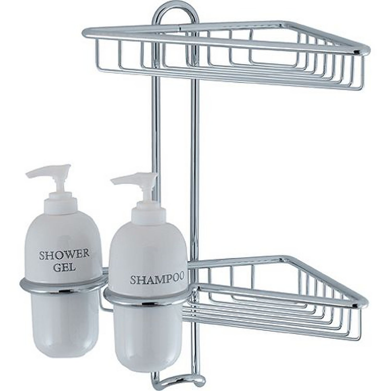 Flow Corner Double Wire Basket with Dispensers