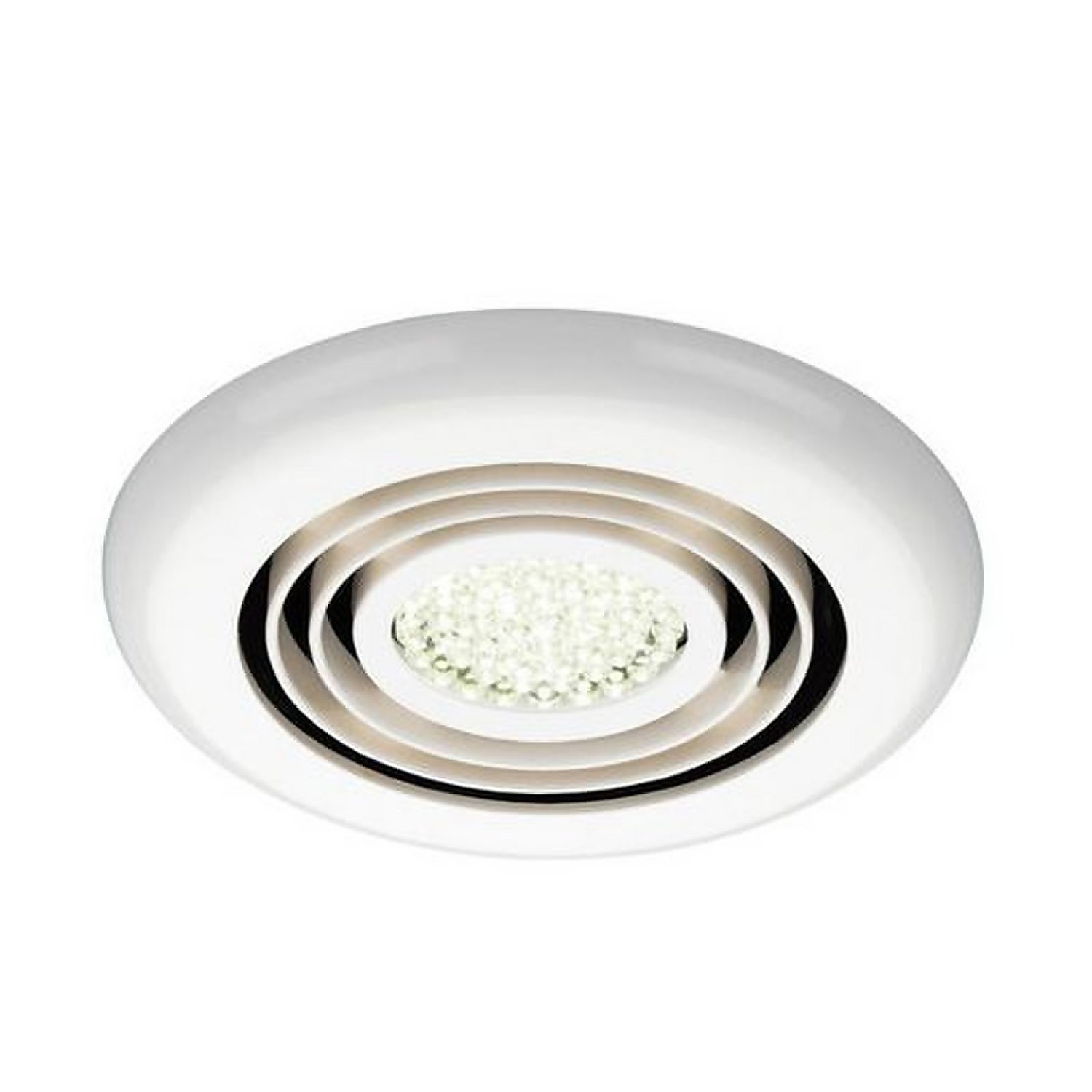 Rapide Inline Wet Room Bathroom Extractor Fan with LED lighting - White
