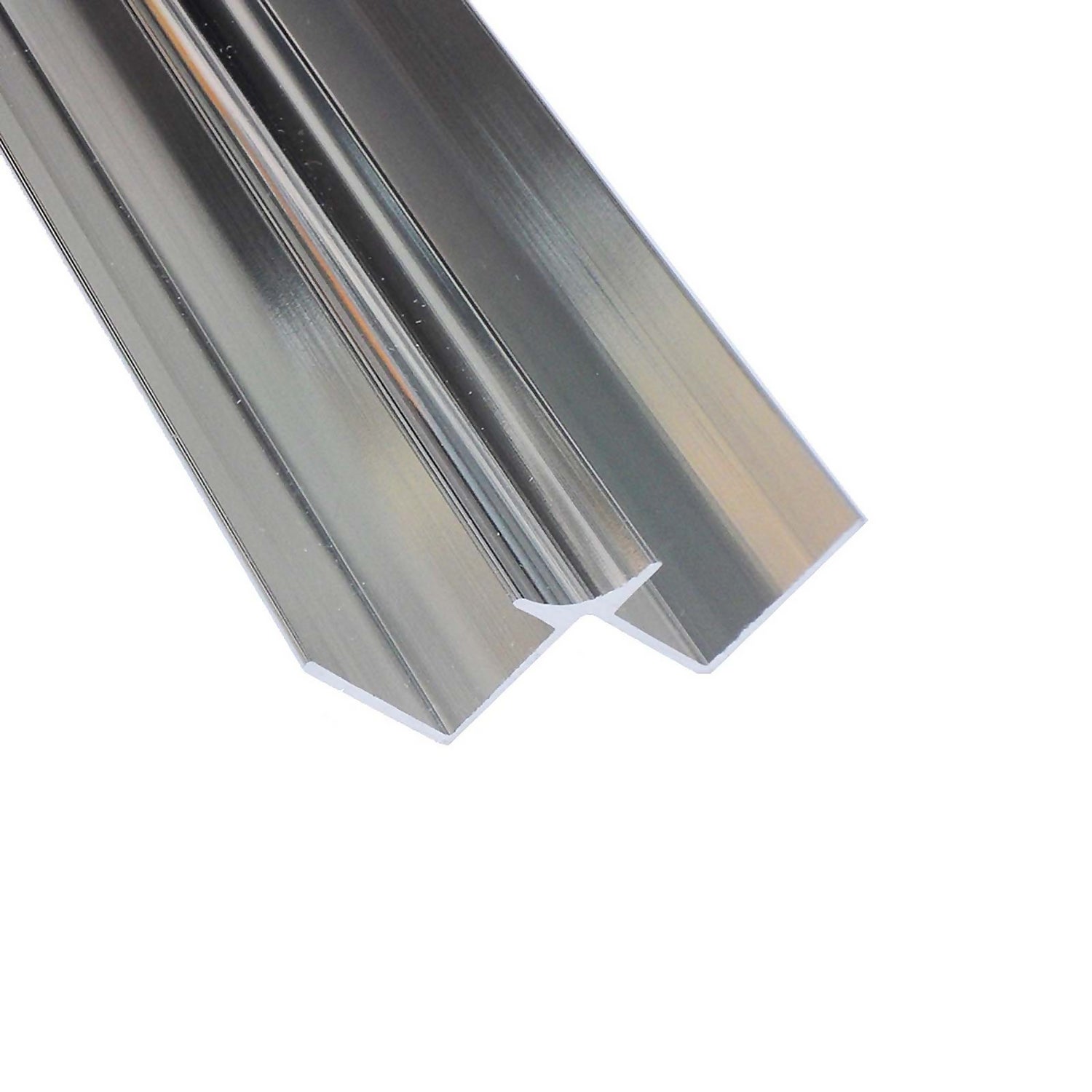Wetwall acrylic internal corner - polished silver