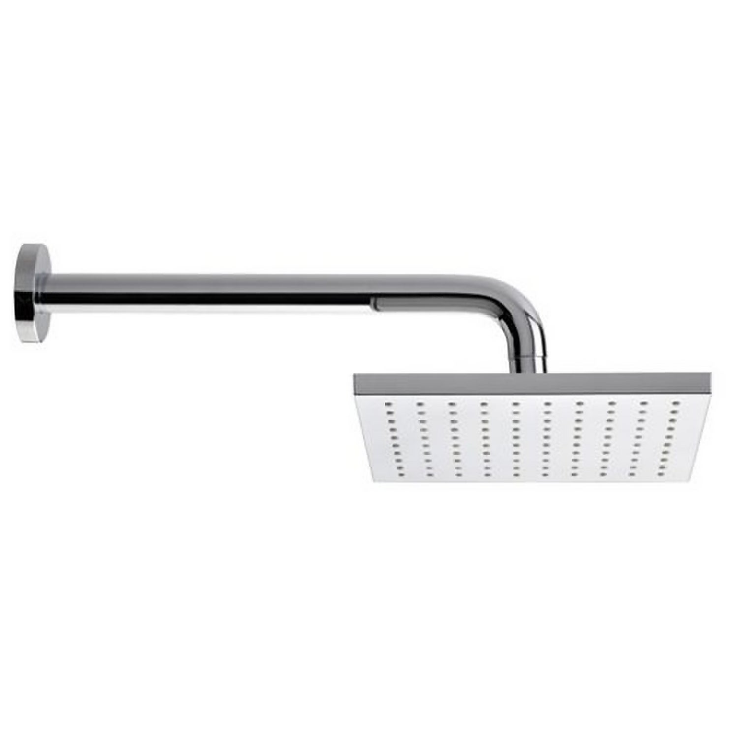 Fresh 200mm Square Shower Head with Wall Arm - Chrome
