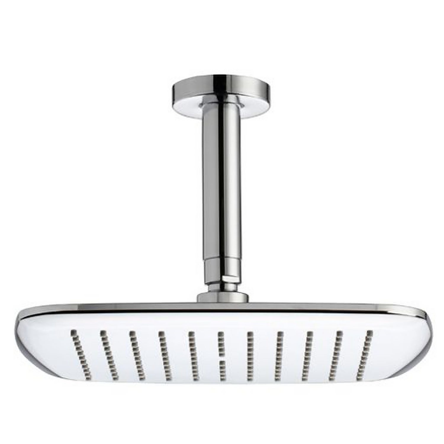 Pearl 250mm Shower Head with Ceiling Arm - Chrome