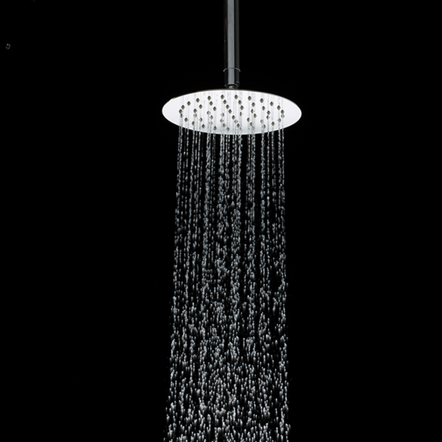 Piano 200mm Round Shower Head with Ceiling Arm