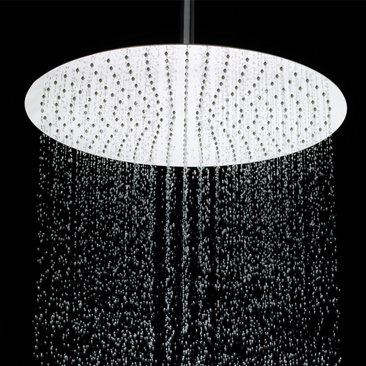 Piano 300mm Round Shower Head with angled Wall Arm