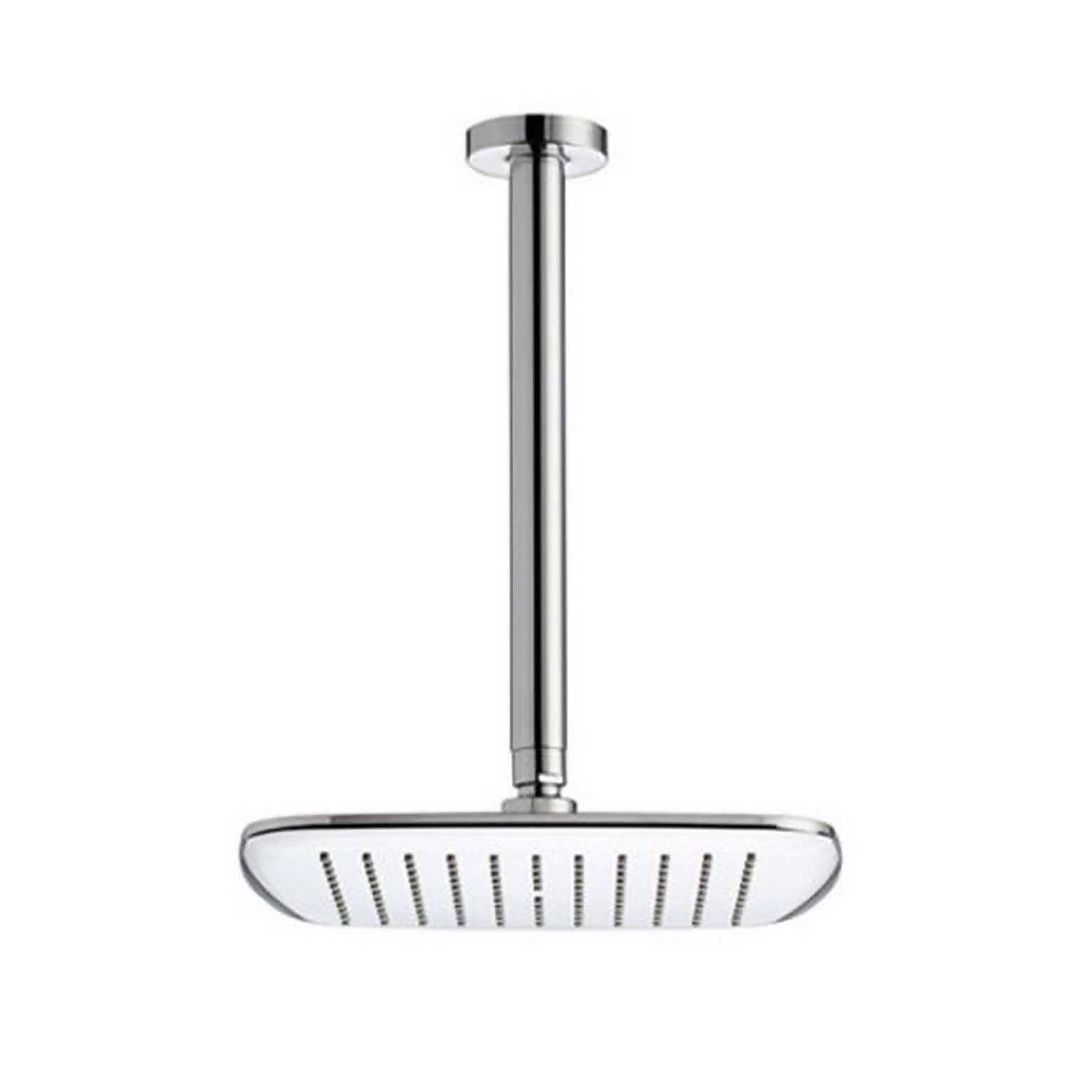 Pearl 250mm Shower Head with long Ceiling Arm - Chrome