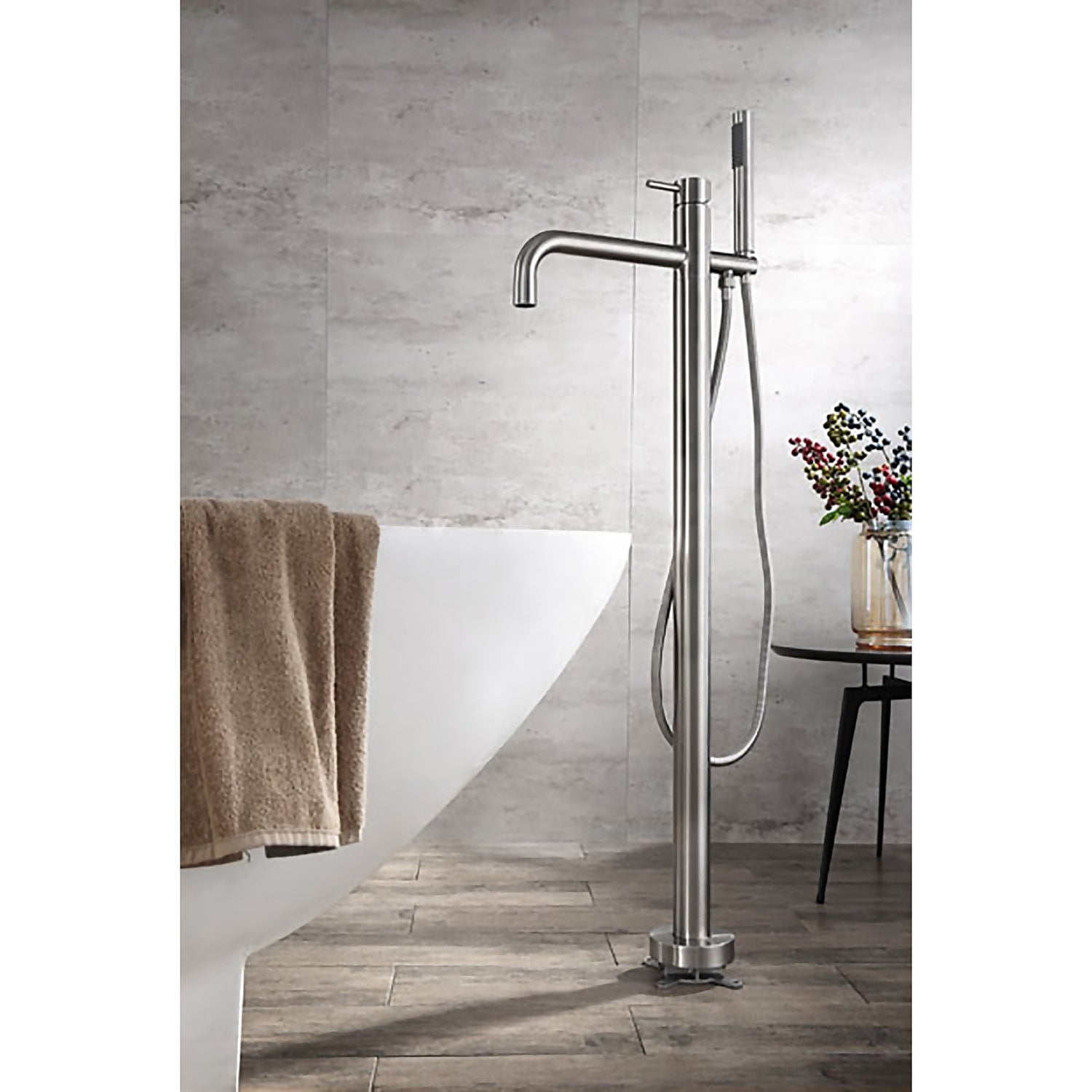 Forge Stainless Steel Floorstanding Shower Mixer Tap