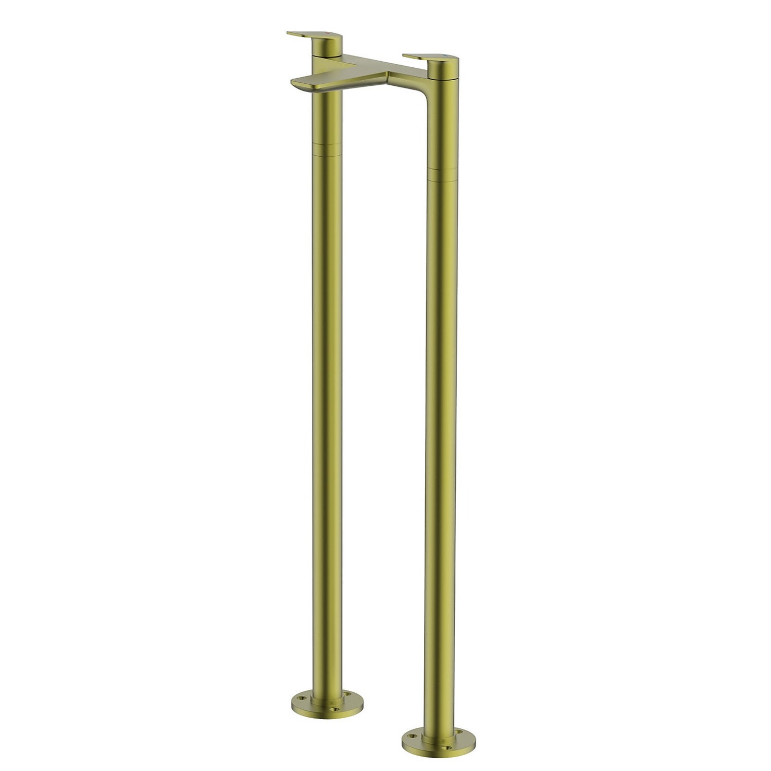 Aero Floorstanding Bath Filler Tap - Brushed Brass