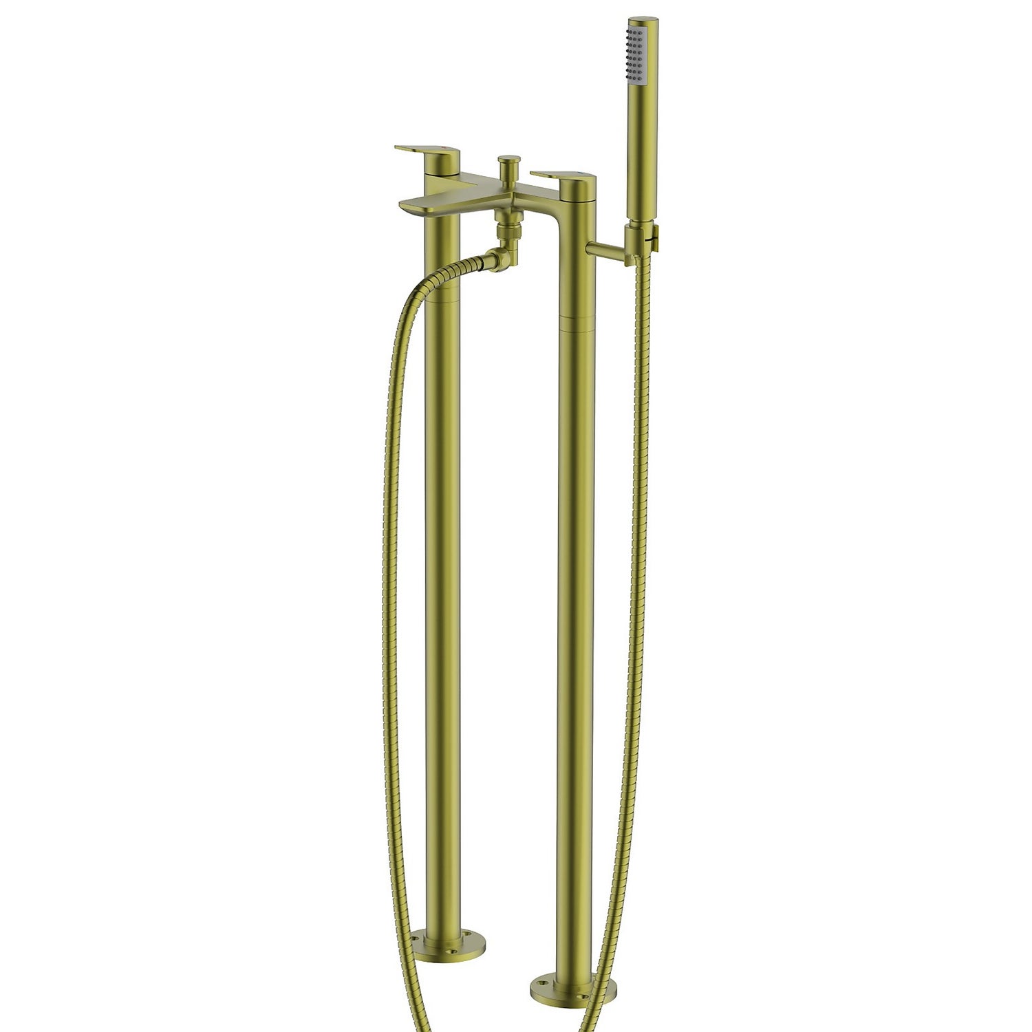 Aero Floorstanding Bath Shower Mixer Tap - Brushed Brass