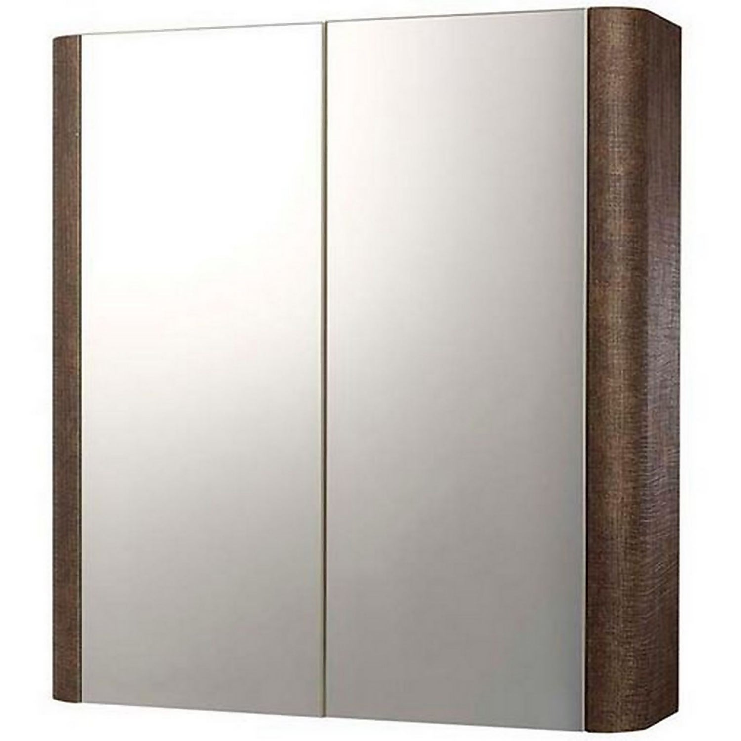 Linen Bathroom Mirror Cabinet 600mm - Rust